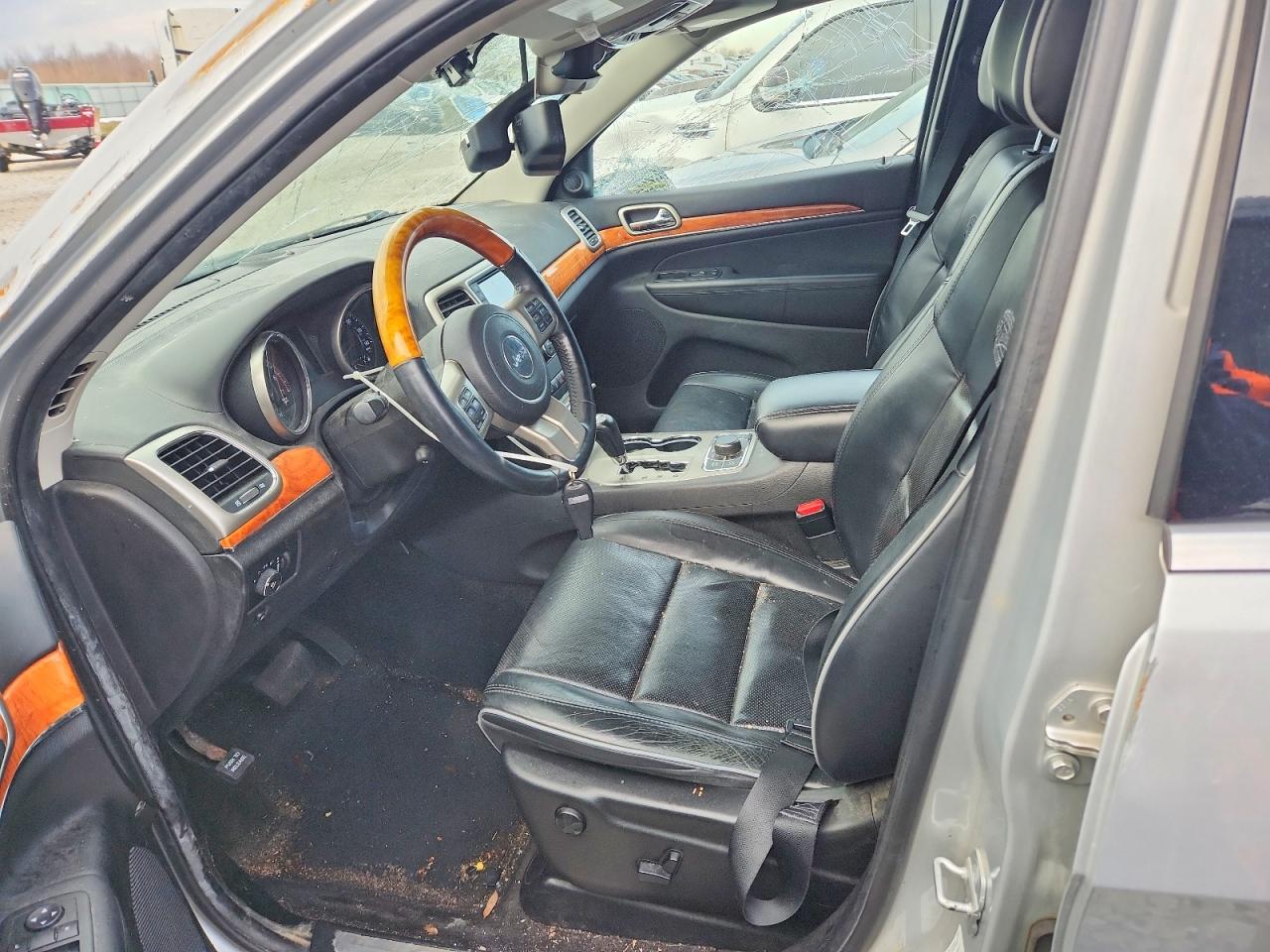 2012 Jeep Grand Cherokee Overland Silver vin: 1C4RJFCT5CC274360