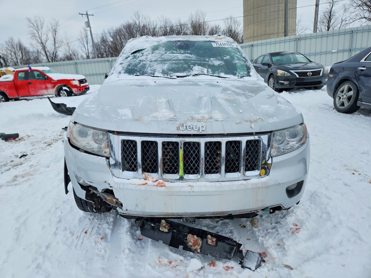2012 Jeep Grand Cherokee Overland Silver vin: 1C4RJFCT5CC274360