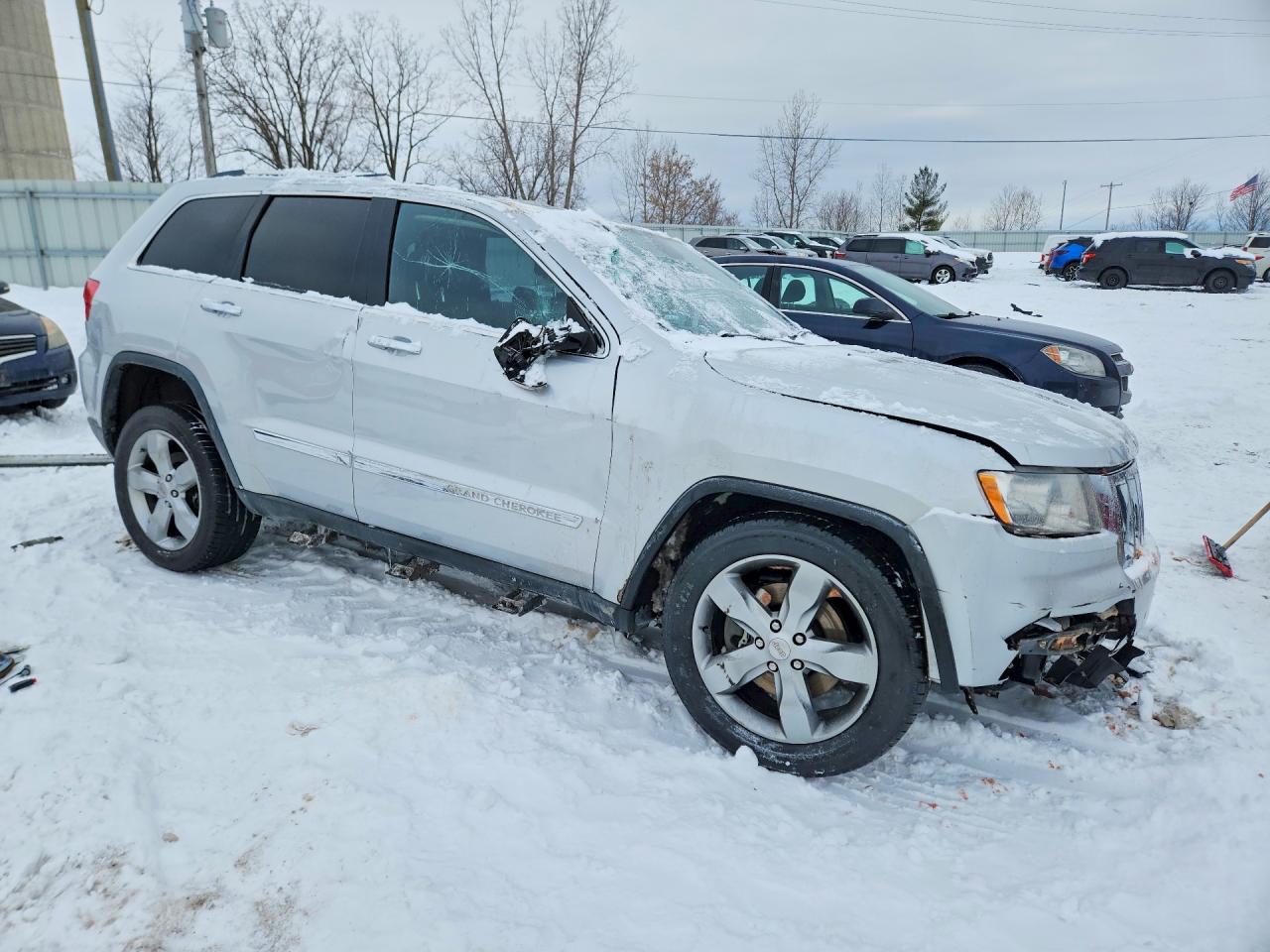 2012 Jeep Grand Cherokee Overland Silver vin: 1C4RJFCT5CC274360