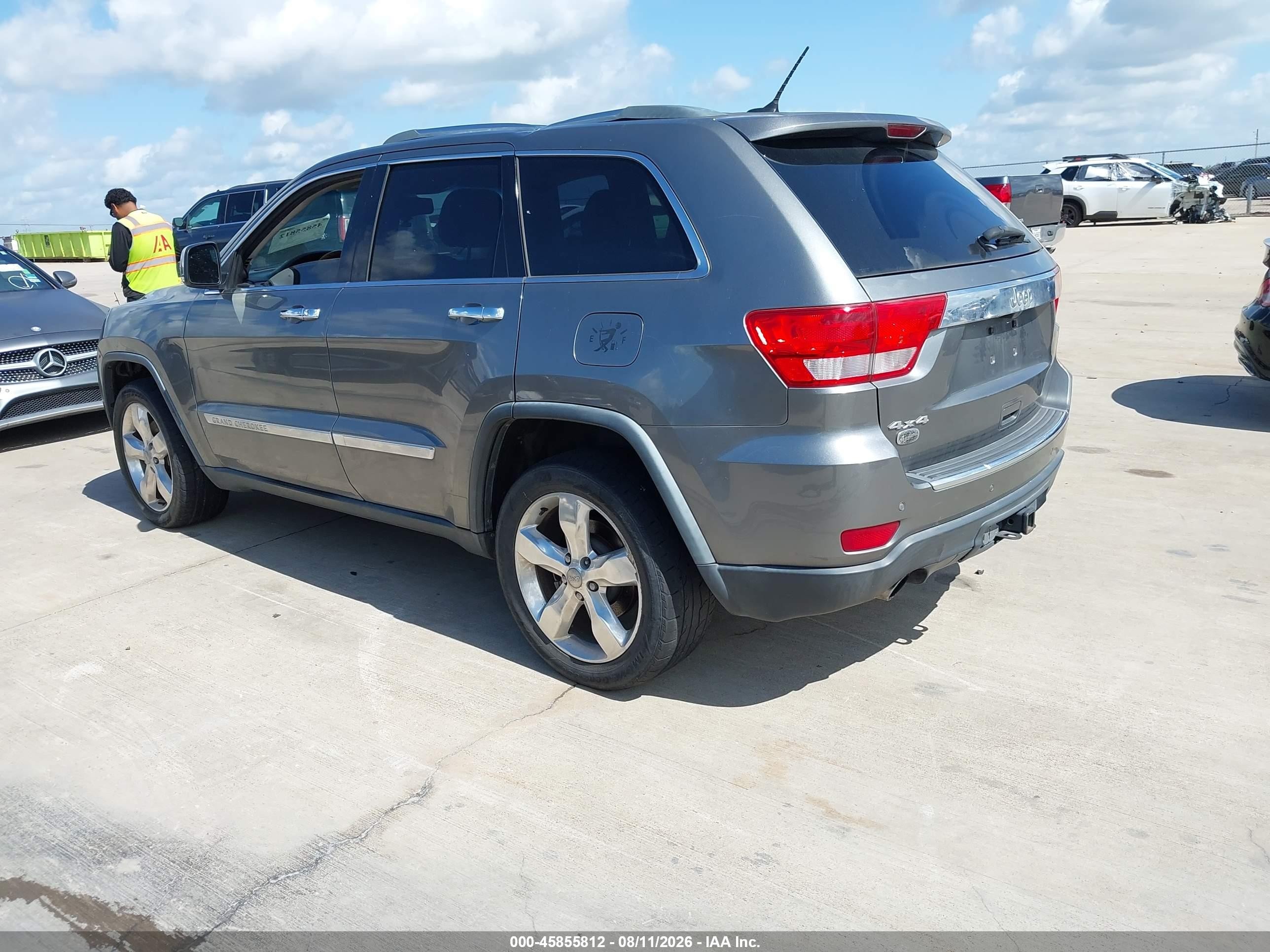 2013 Jeep Grand Cherokee Overland Gray vin: 1C4RJFCT5DC522303