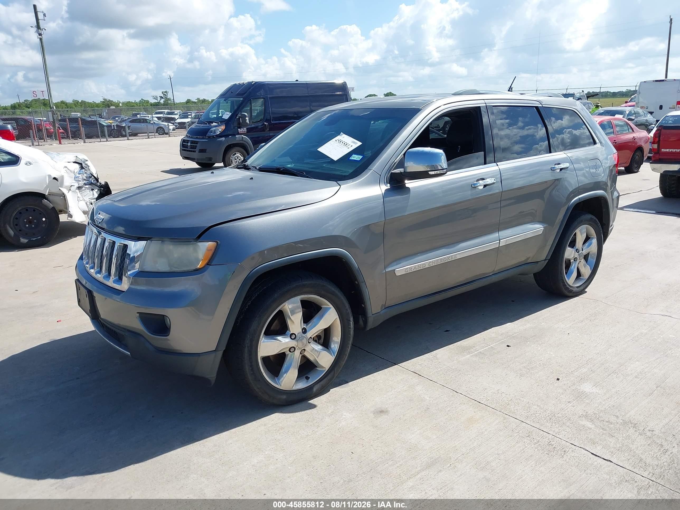 2013 Jeep Grand Cherokee Overland Gray vin: 1C4RJFCT5DC522303