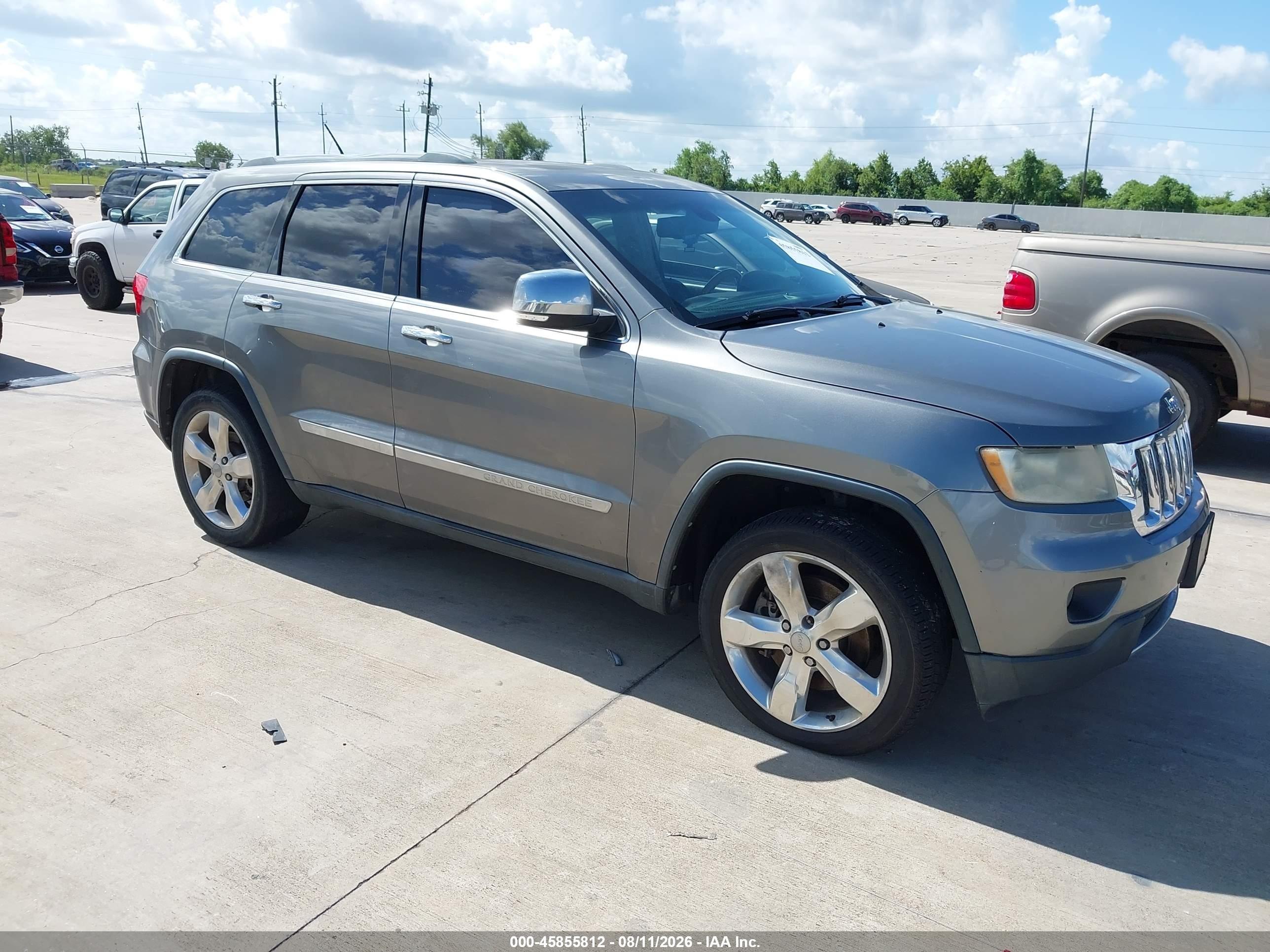 2013 Jeep Grand Cherokee Overland Gray vin: 1C4RJFCT5DC522303