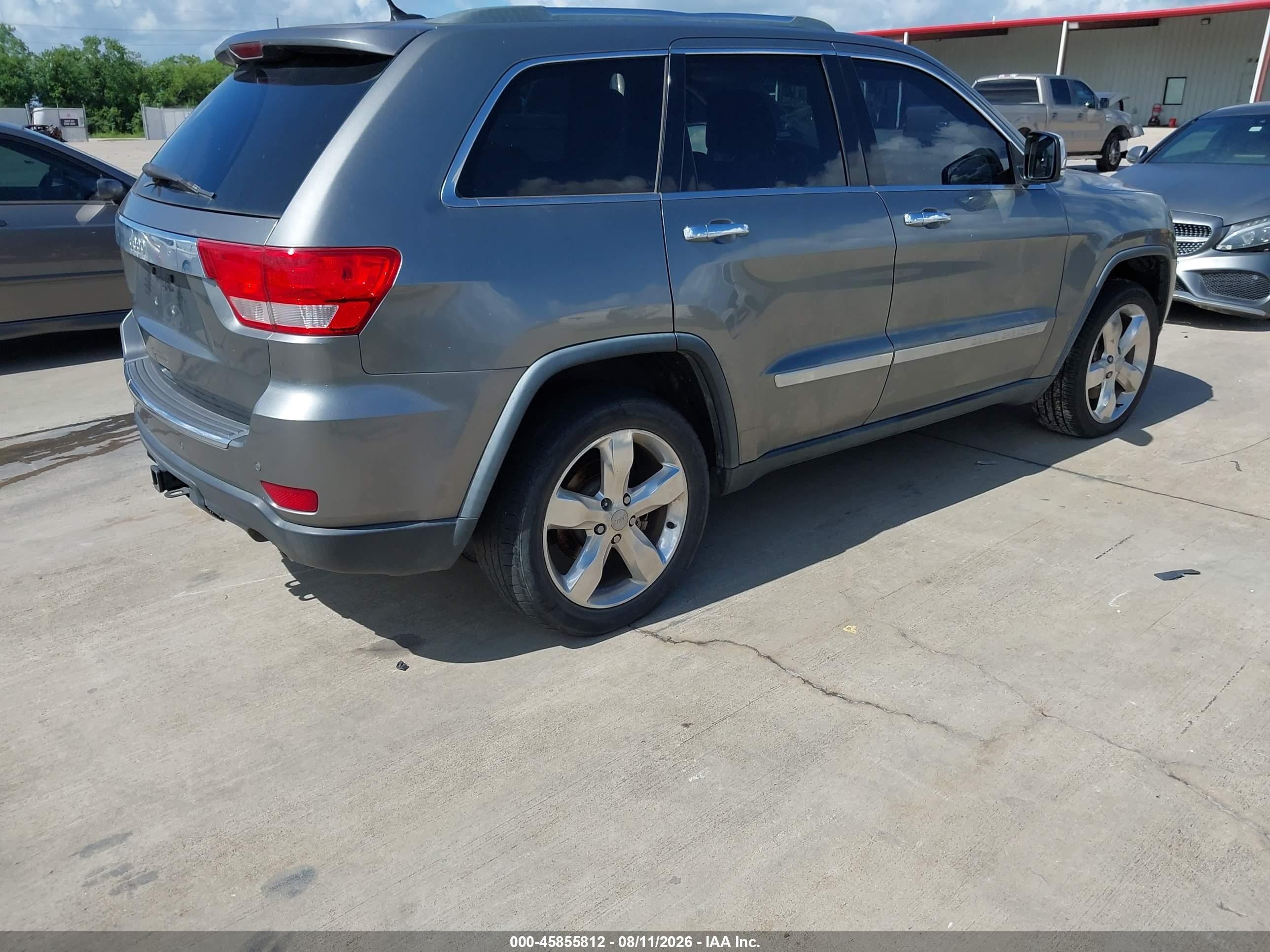 2013 Jeep Grand Cherokee Overland Gray vin: 1C4RJFCT5DC522303