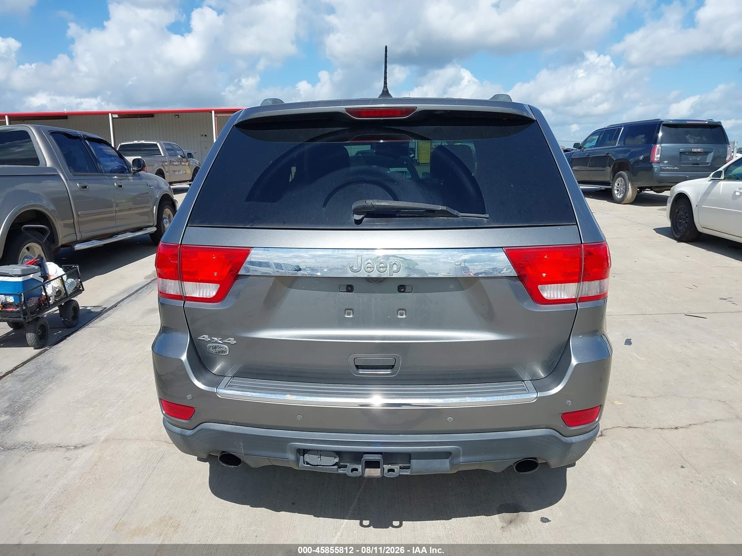 2013 Jeep Grand Cherokee Overland Gray vin: 1C4RJFCT5DC522303