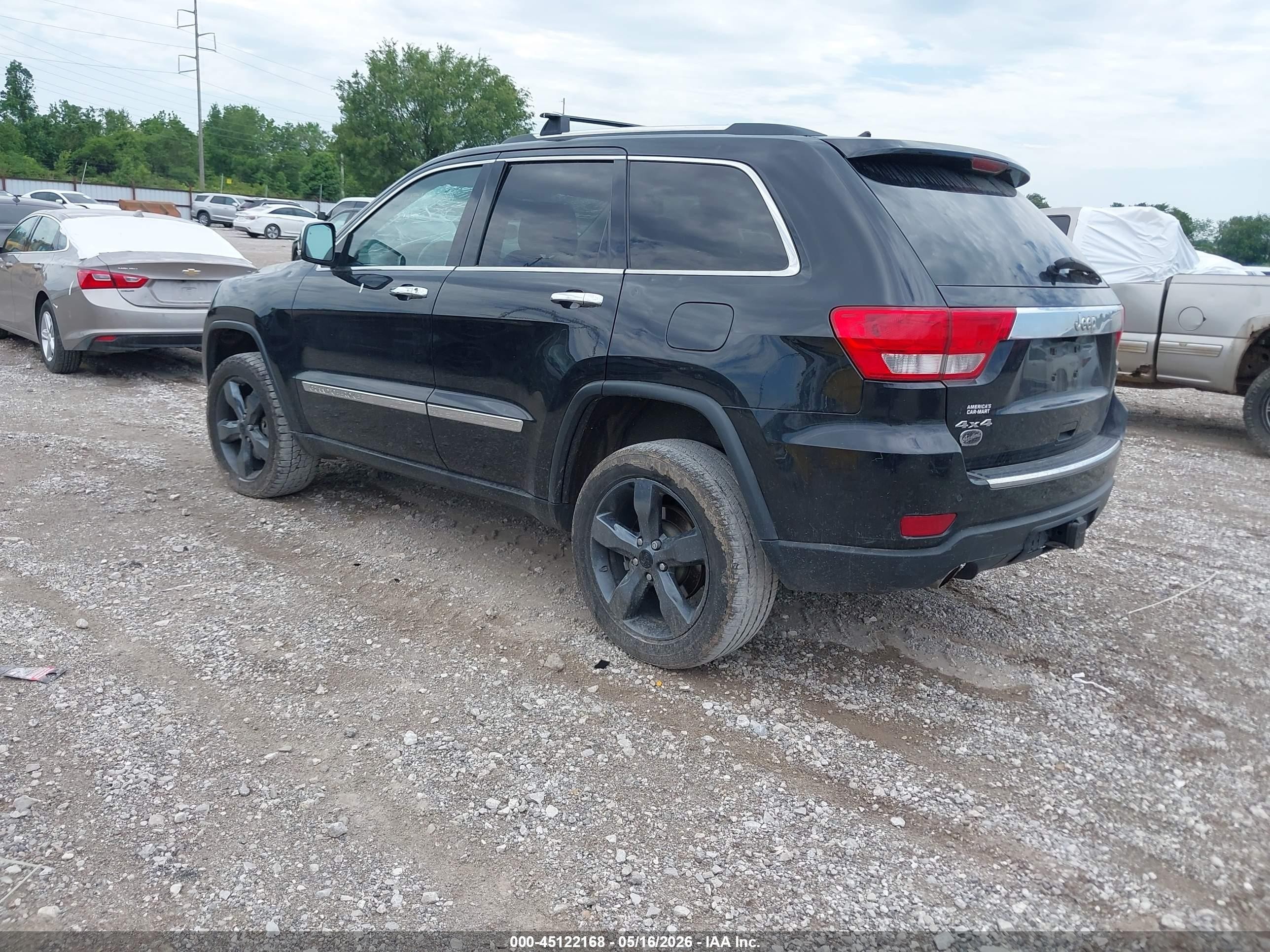 2013 Jeep Grand Cherokee Overland Summit Black vin: 1C4RJFCT5DC574899