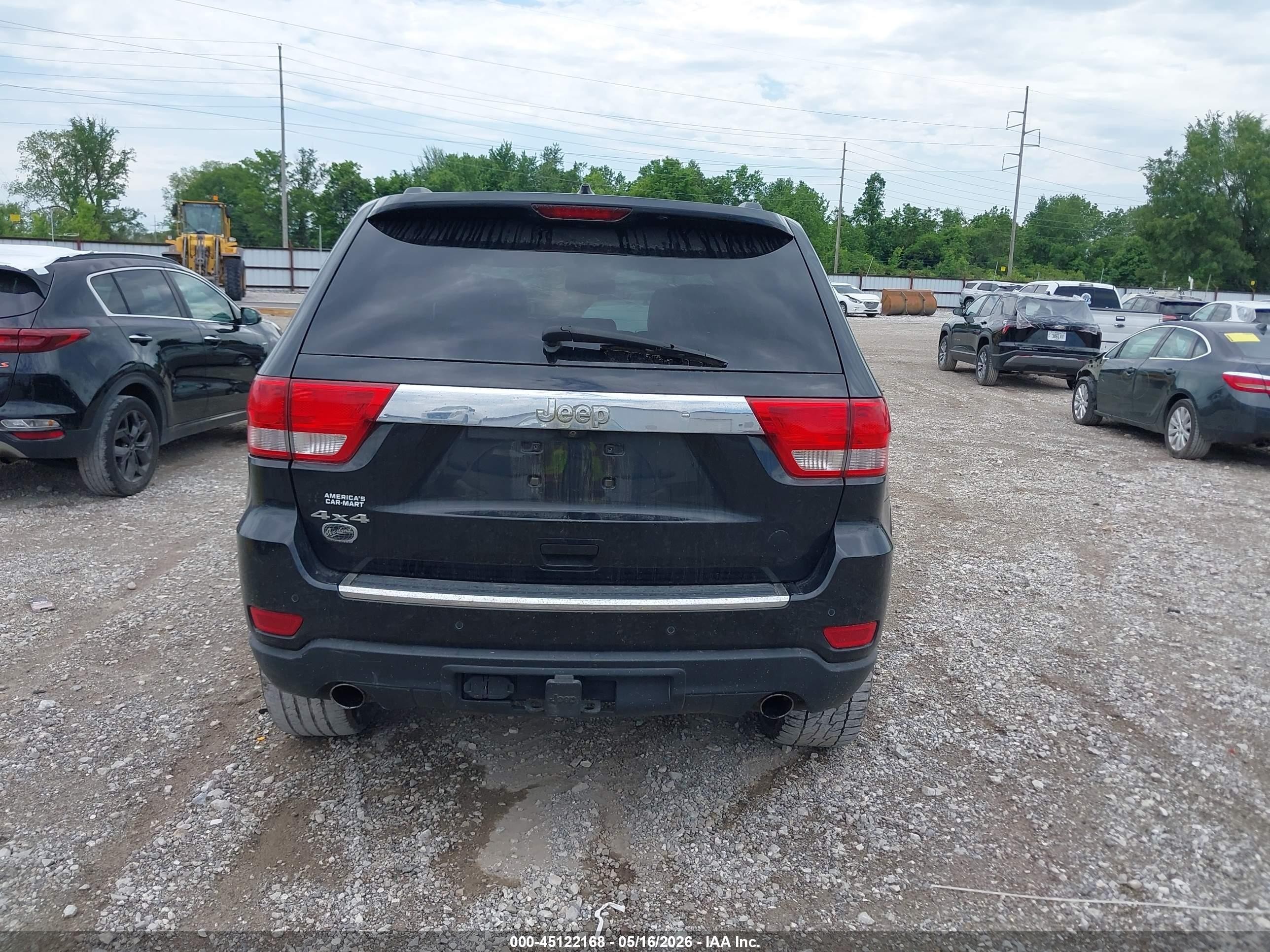 2013 Jeep Grand Cherokee Overland Summit Black vin: 1C4RJFCT5DC574899