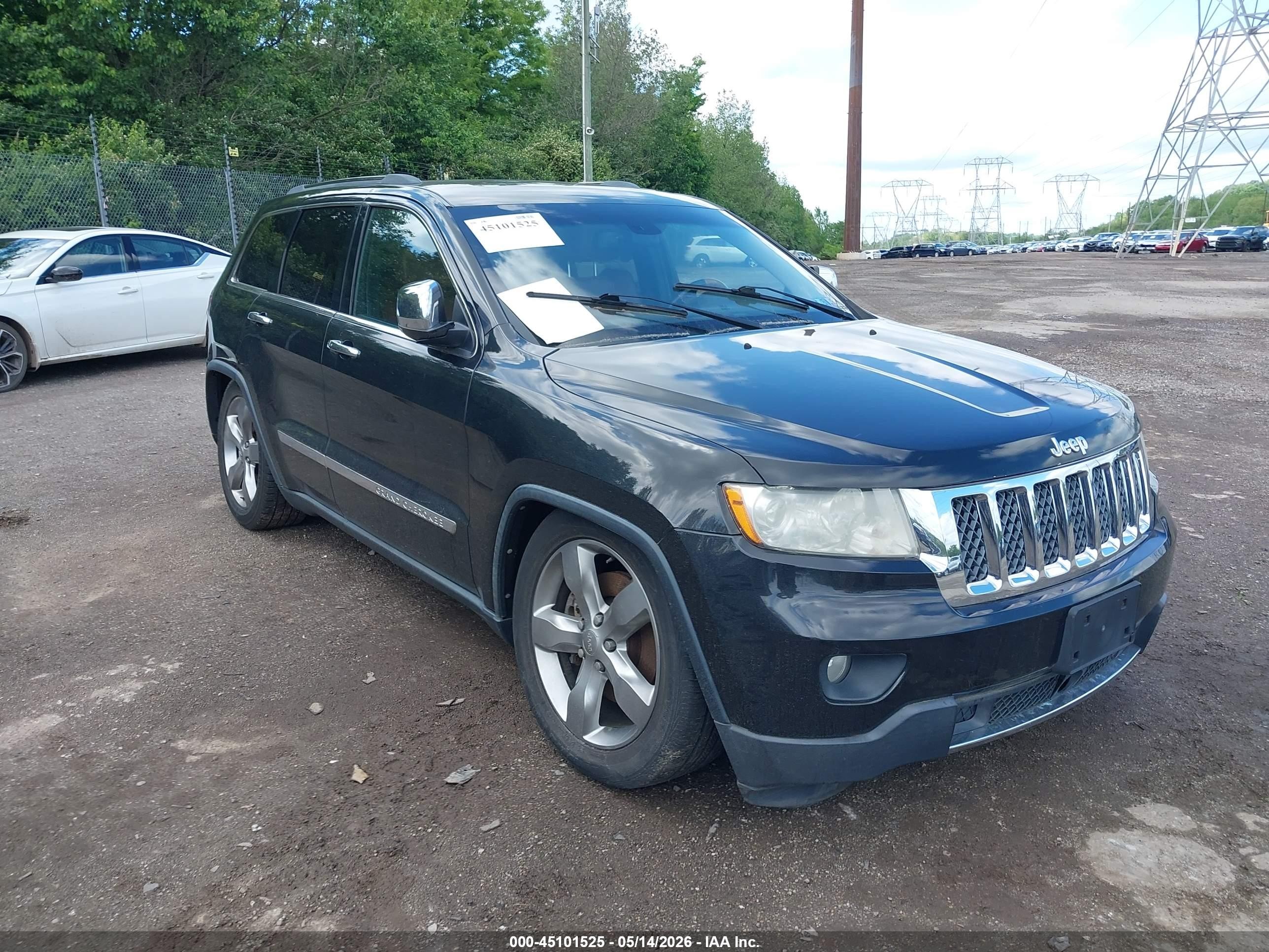 2013 Jeep Grand Cherokee Overland Black vin: 1C4RJFCT5DC655627