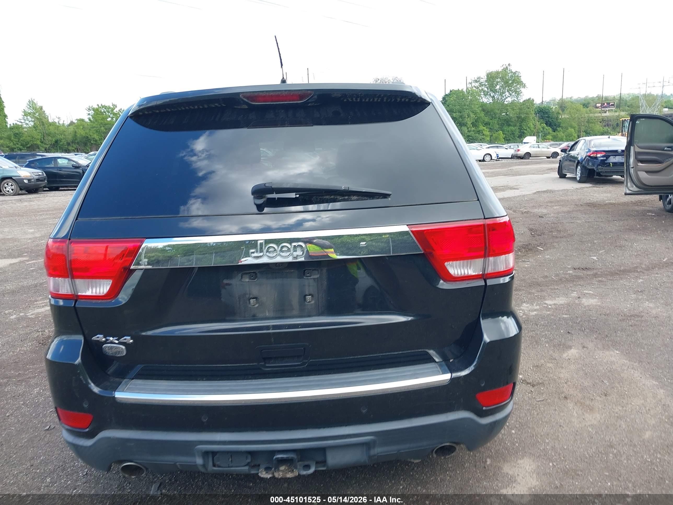 2013 Jeep Grand Cherokee Overland Black vin: 1C4RJFCT5DC655627
