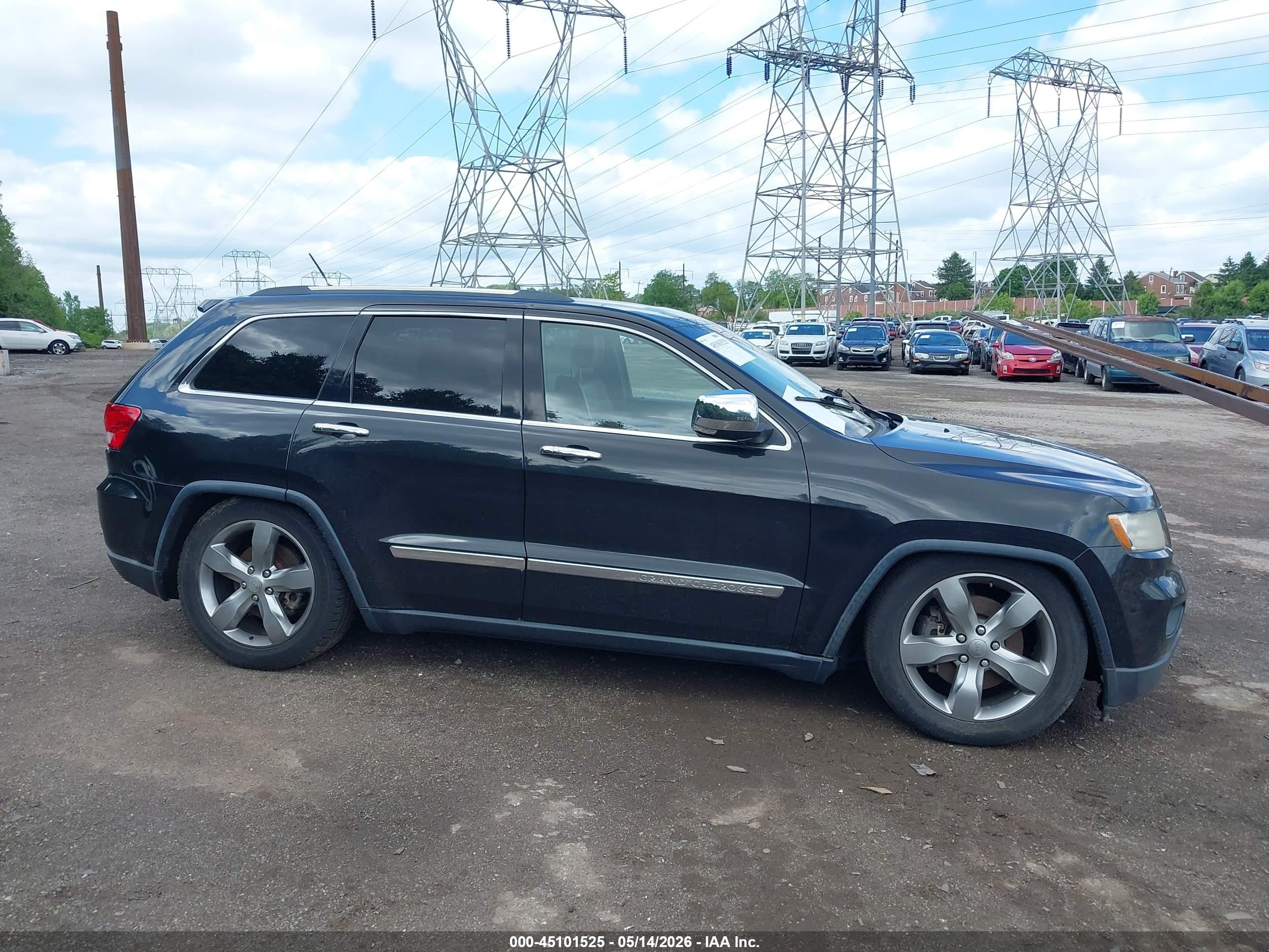 2013 Jeep Grand Cherokee Overland Black vin: 1C4RJFCT5DC655627