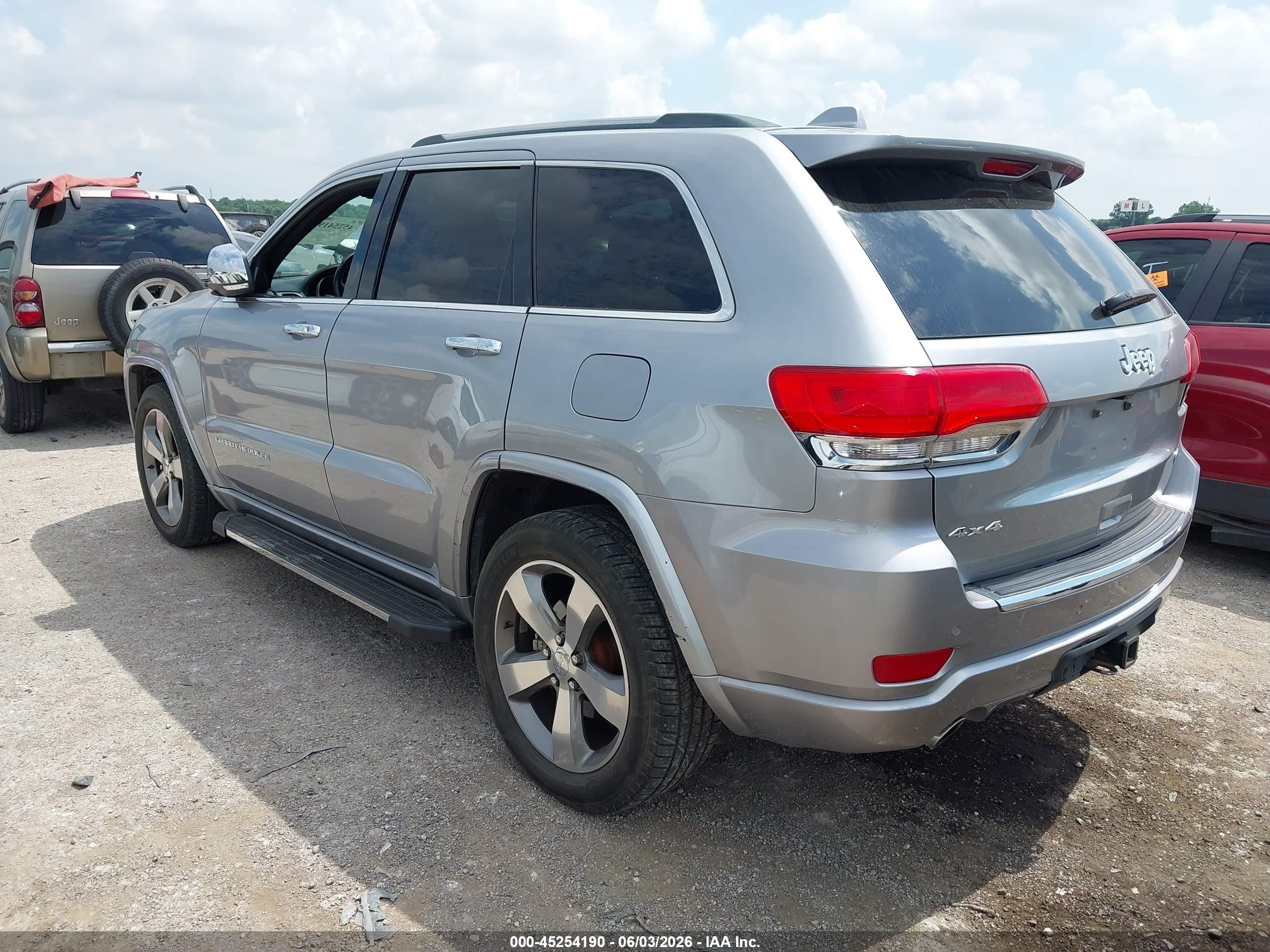2014 Jeep Grand Cherokee Overland Gray vin: 1C4RJFCT5EC297625