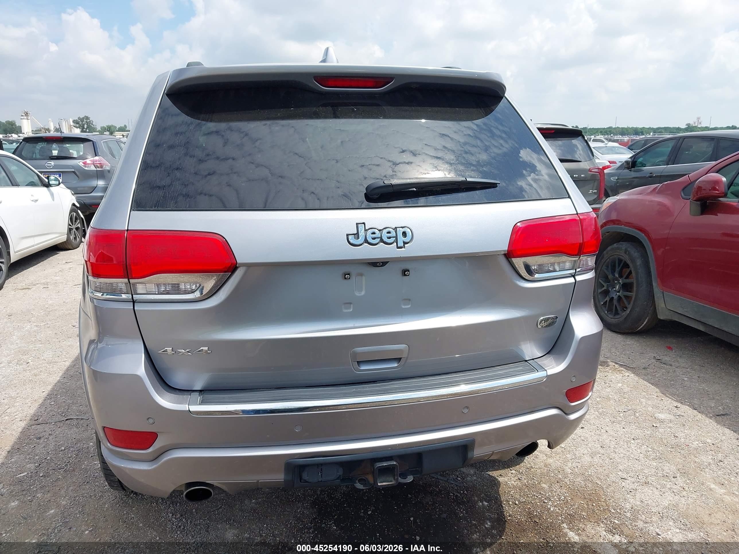 2014 Jeep Grand Cherokee Overland Gray vin: 1C4RJFCT5EC297625