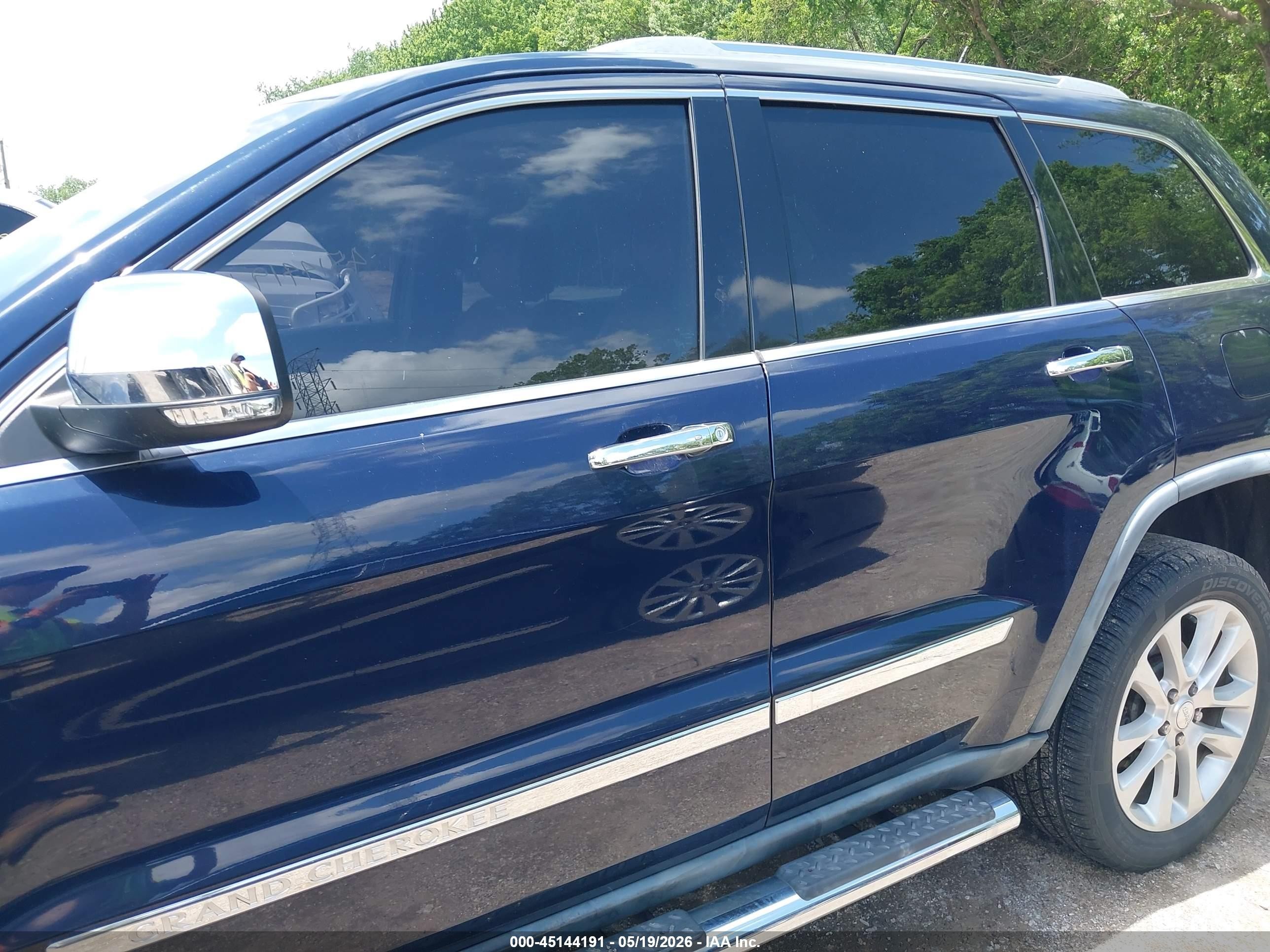 2012 Jeep Grand Cherokee Overland Dark Blue vin: 1C4RJFCT6CC200767