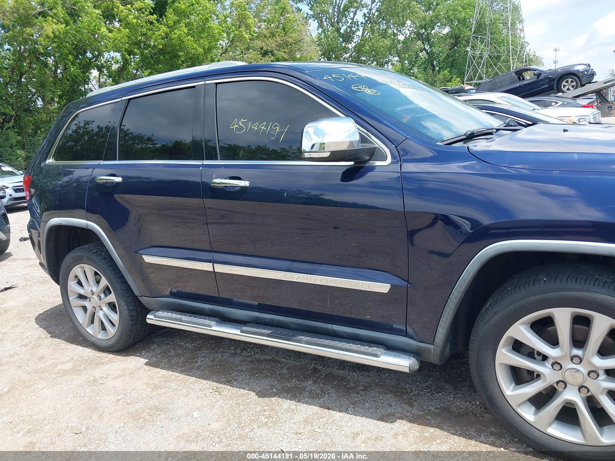2012 Jeep Grand Cherokee Overland Dark Blue vin: 1C4RJFCT6CC200767