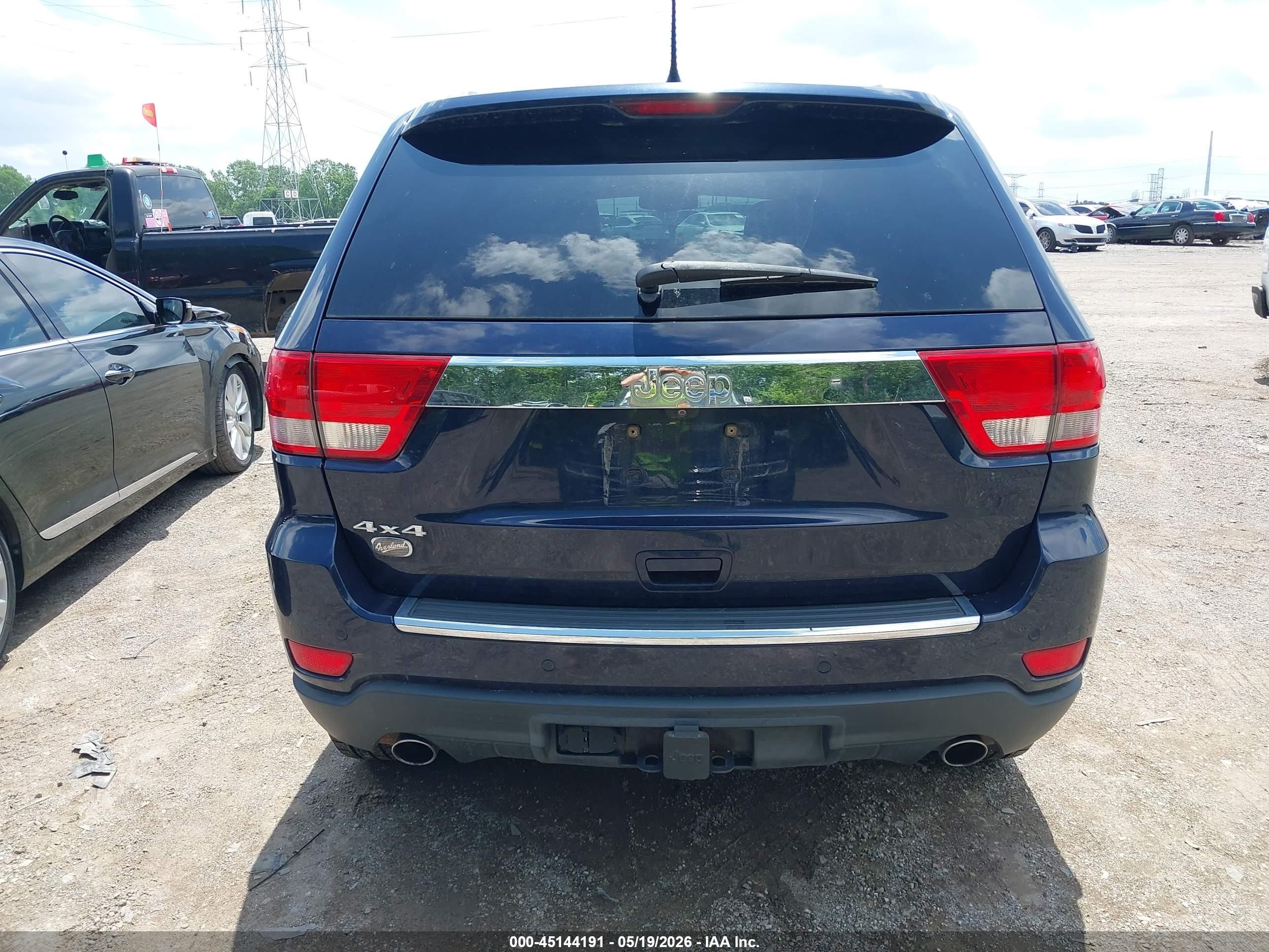 2012 Jeep Grand Cherokee Overland Dark Blue vin: 1C4RJFCT6CC200767