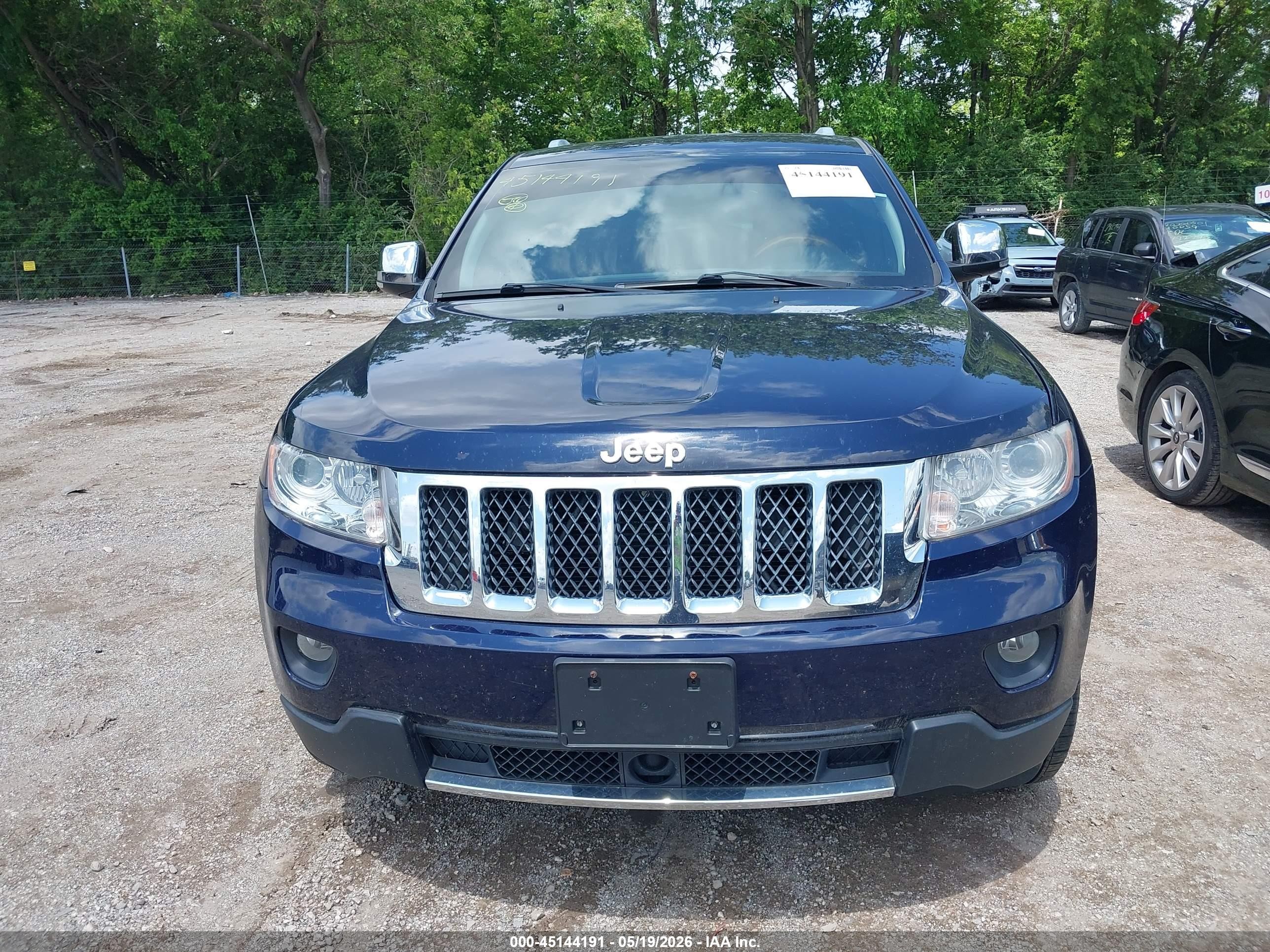 2012 Jeep Grand Cherokee Overland Dark Blue vin: 1C4RJFCT6CC200767