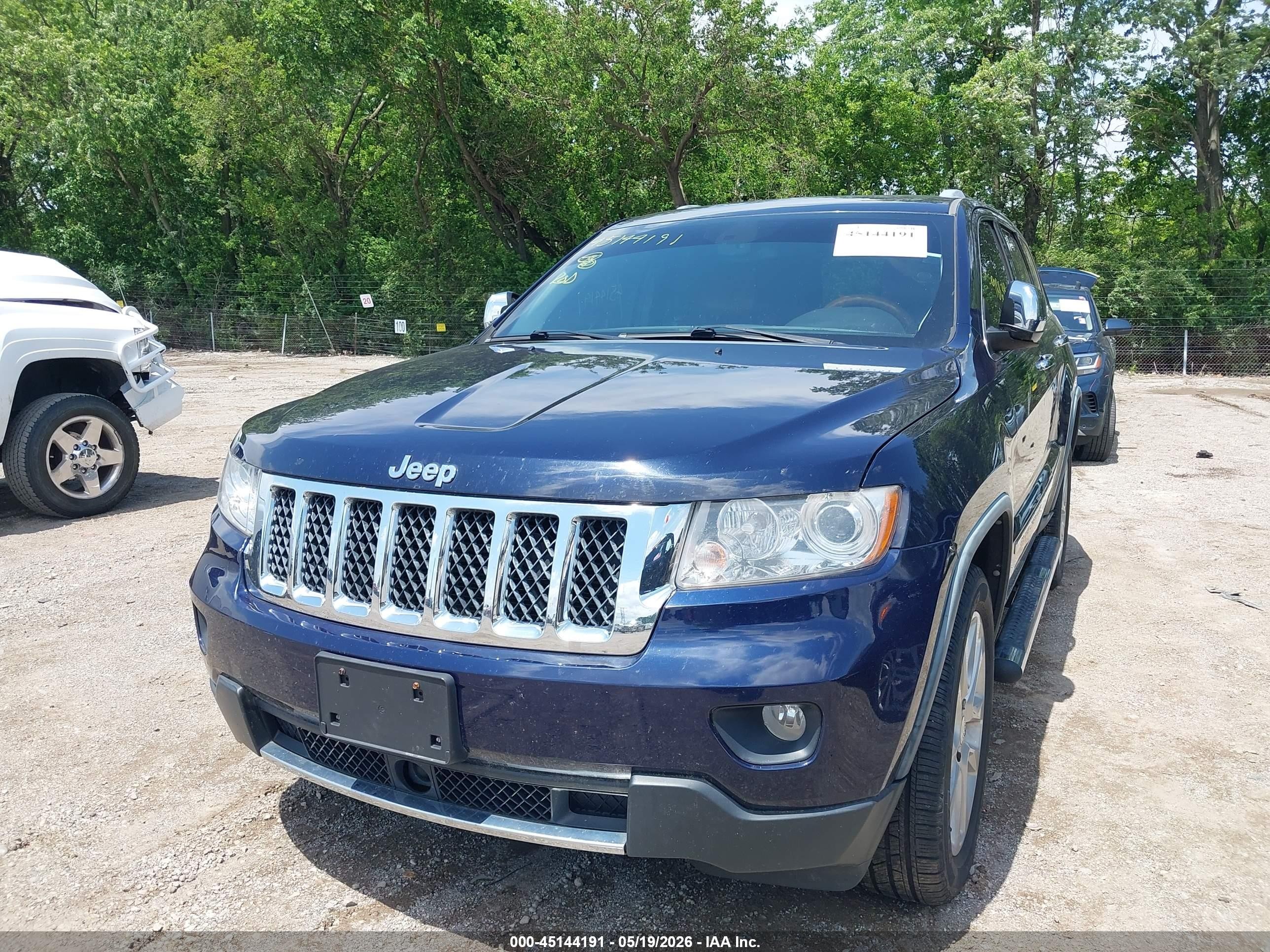 2012 Jeep Grand Cherokee Overland Dark Blue vin: 1C4RJFCT6CC200767