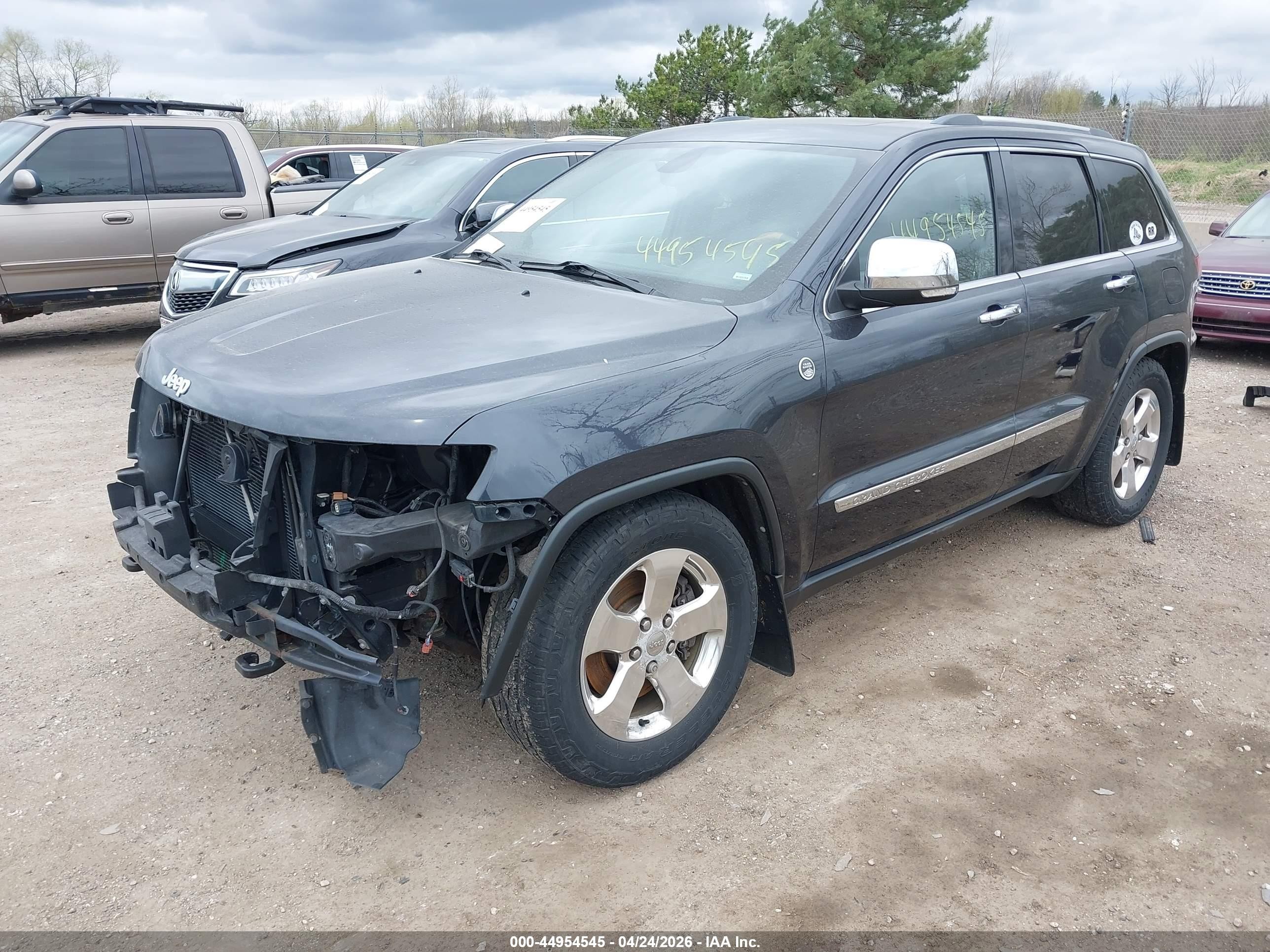 2012 Jeep Grand Cherokee Overland Gray vin: 1C4RJFCT6CC269989