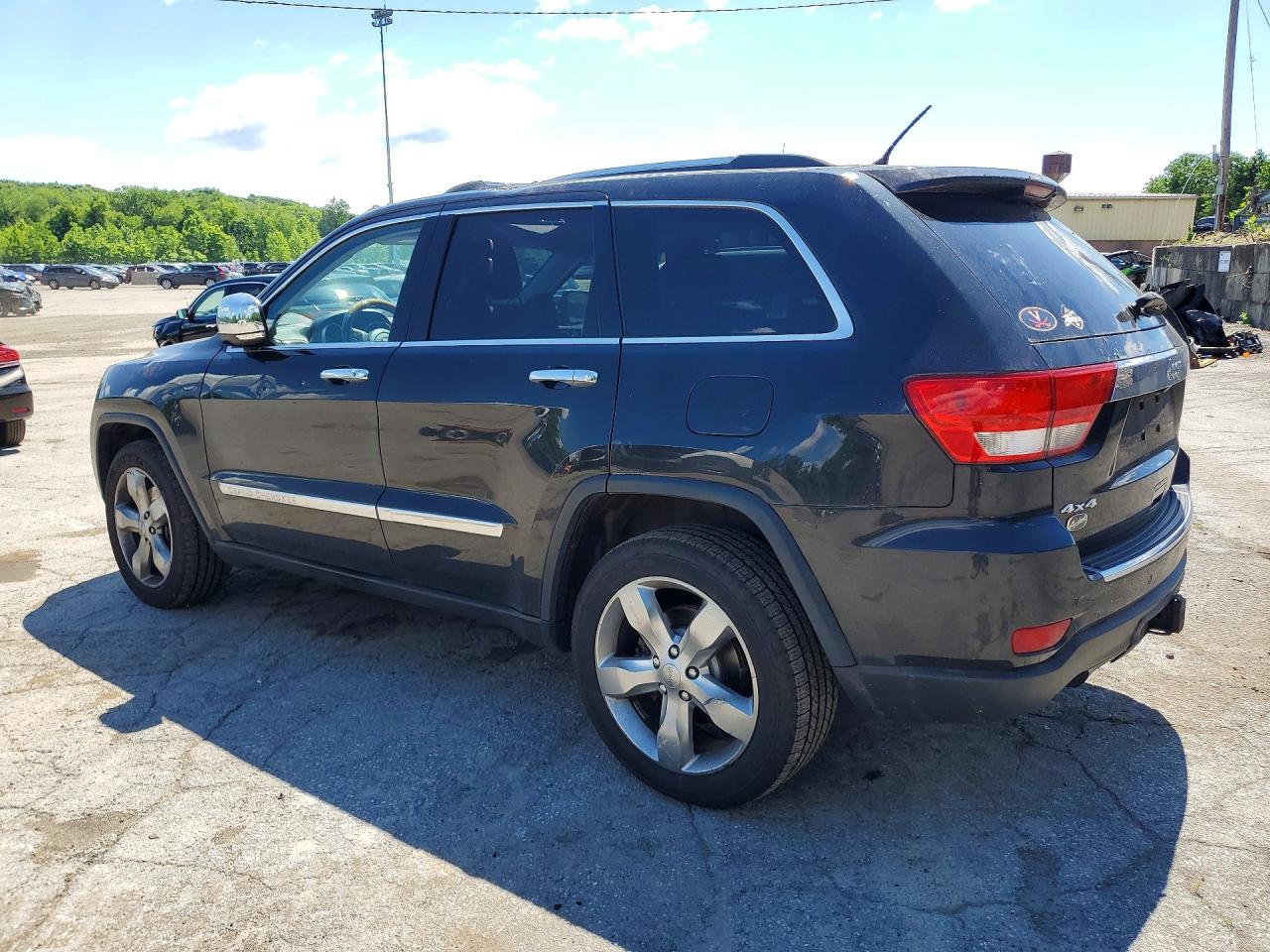 2013 Jeep Grand Cherokee Overland Black vin: 1C4RJFCT6DC644619