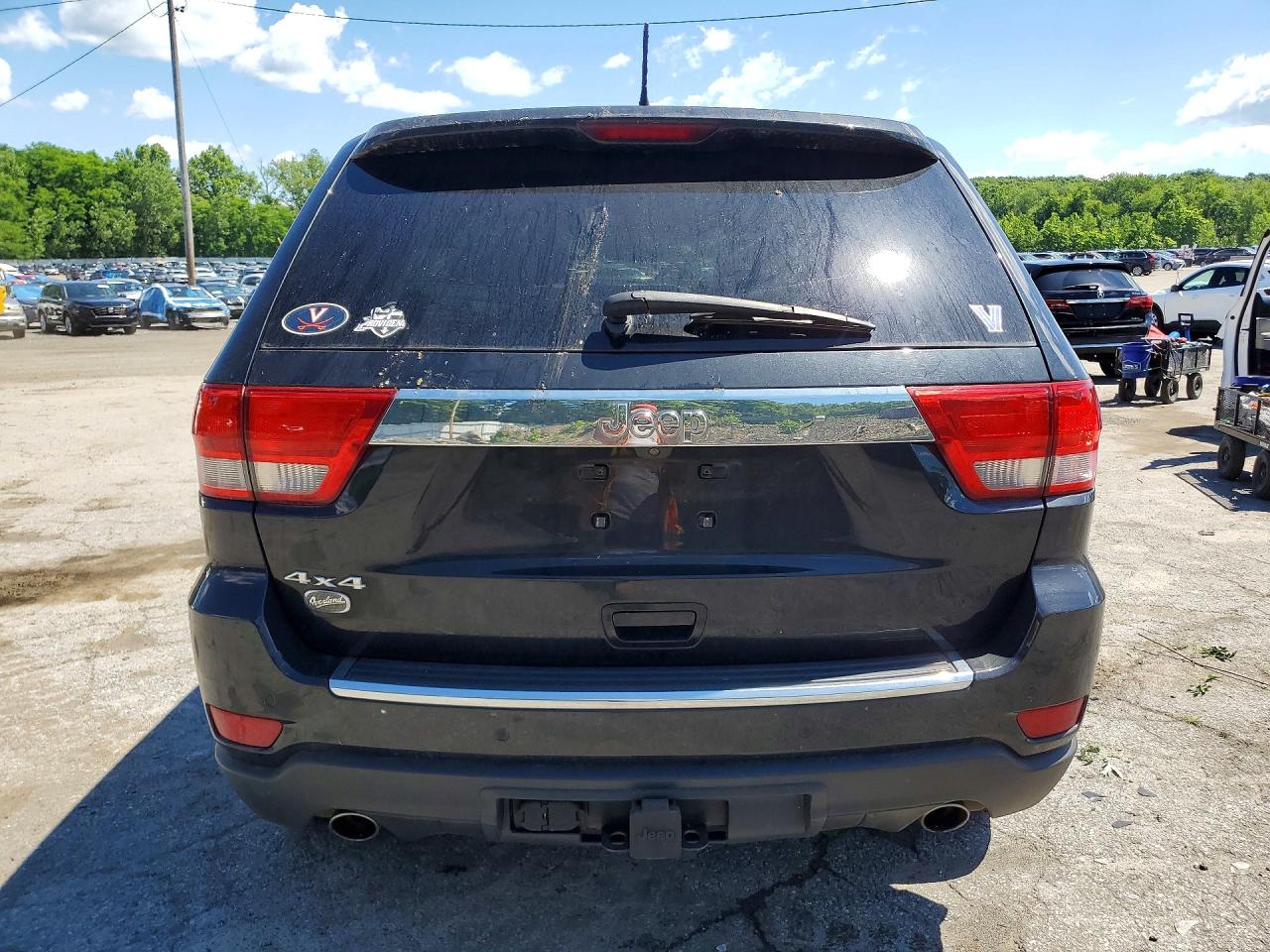 2013 Jeep Grand Cherokee Overland Black vin: 1C4RJFCT6DC644619
