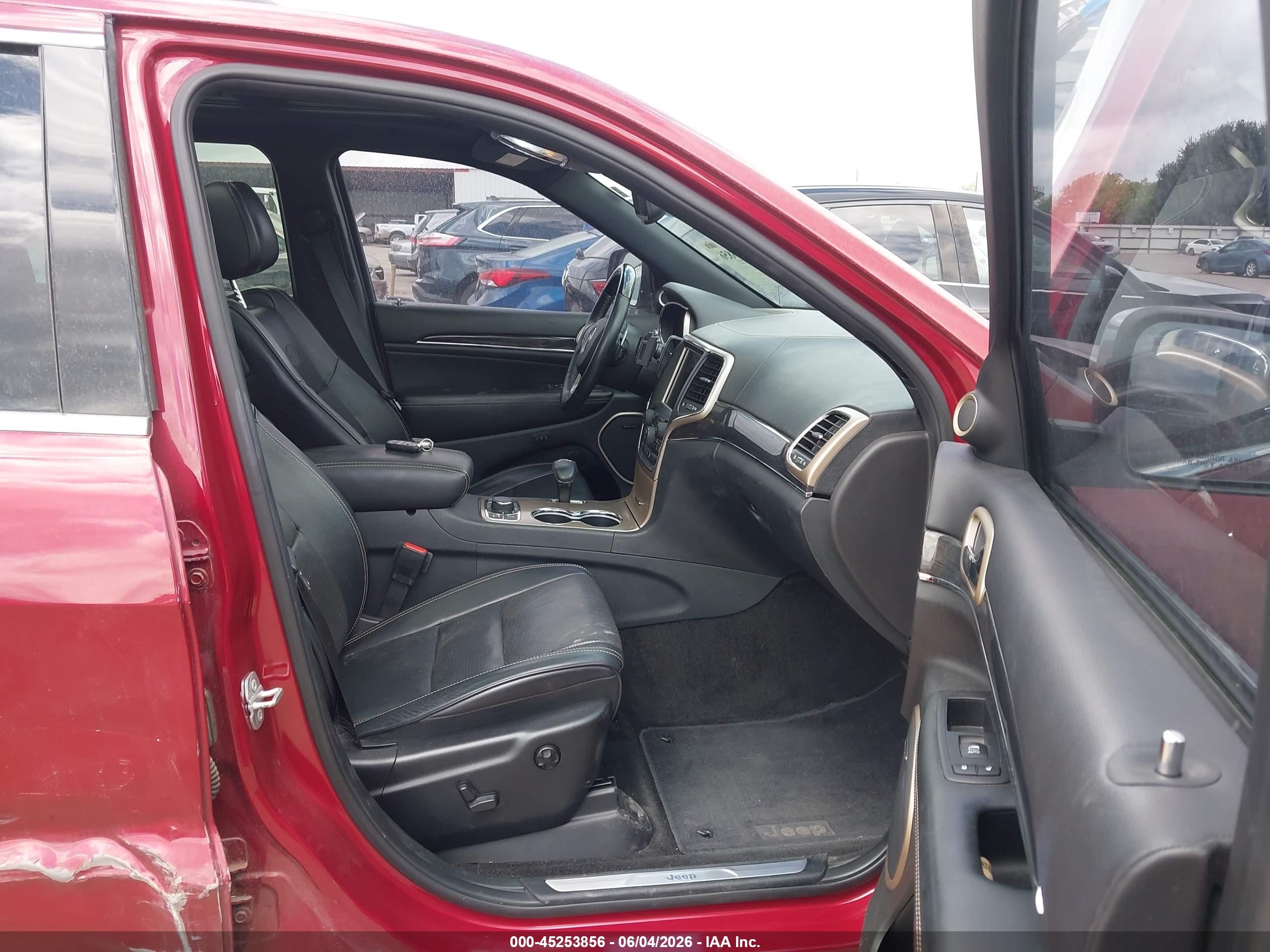 2015 Jeep Grand Cherokee Overland Red vin: 1C4RJFCT6FC149629