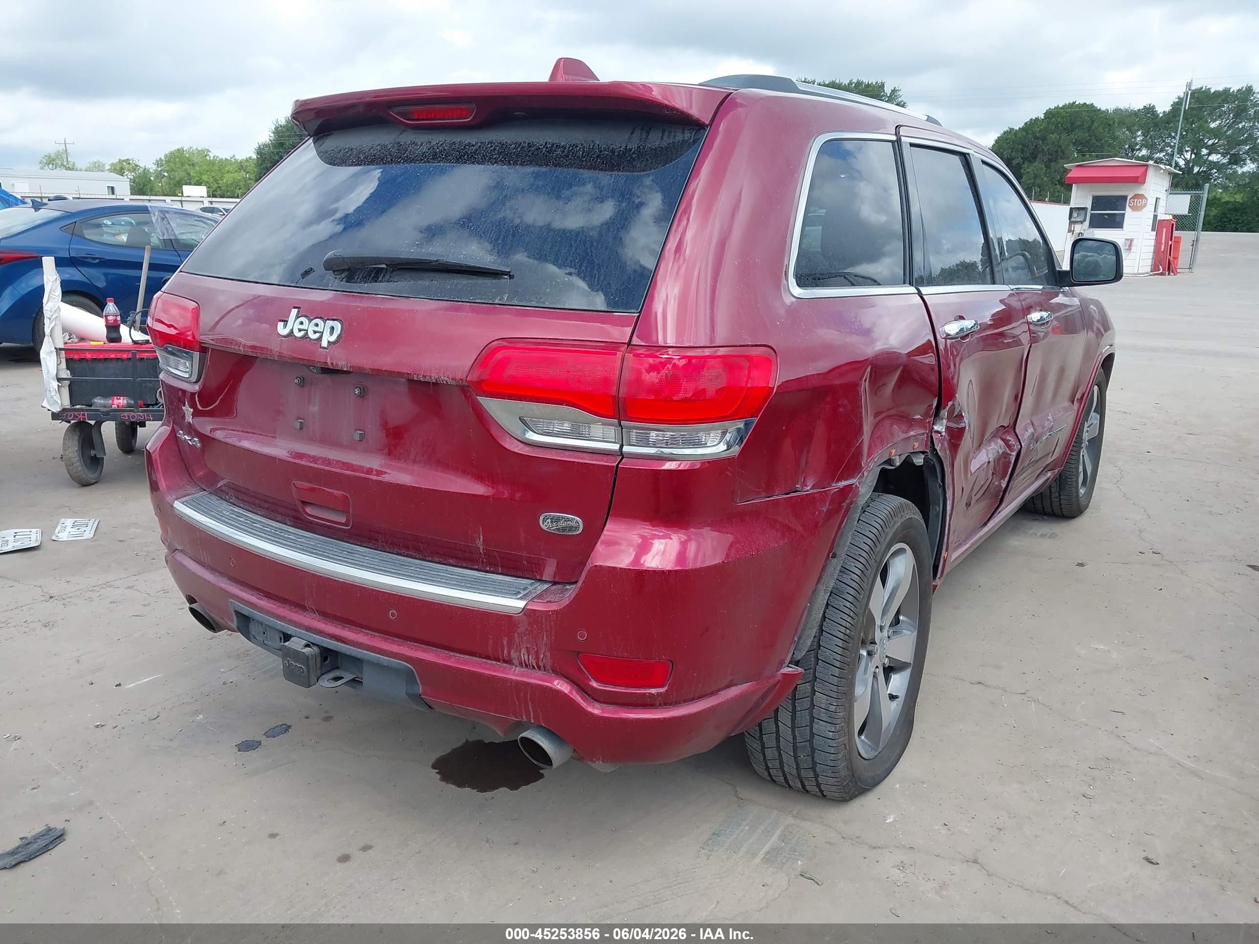 2015 Jeep Grand Cherokee Overland Red vin: 1C4RJFCT6FC149629