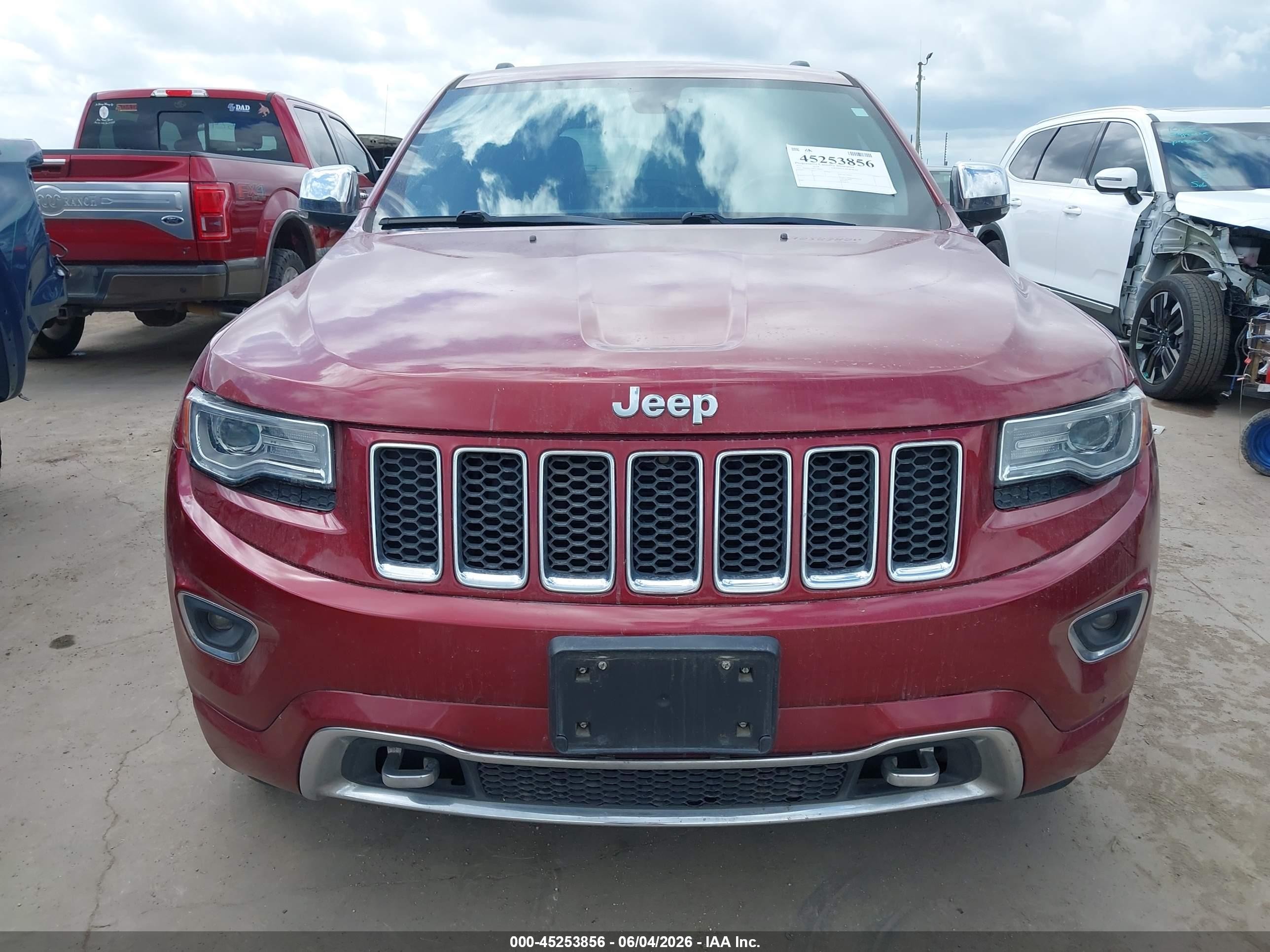 2015 Jeep Grand Cherokee Overland Red vin: 1C4RJFCT6FC149629