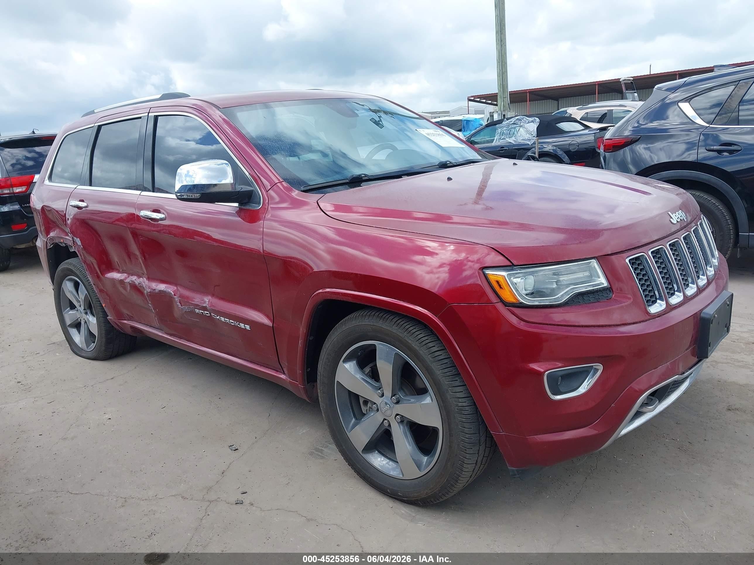 2015 Jeep Grand Cherokee Overland Red vin: 1C4RJFCT6FC149629