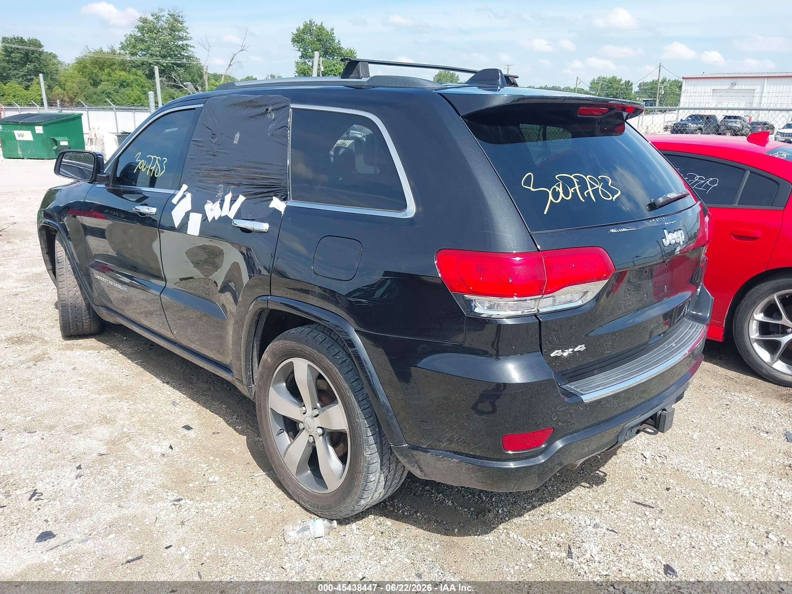 2015 Jeep Grand Cherokee Overland Black vin: 1C4RJFCT6FC632909