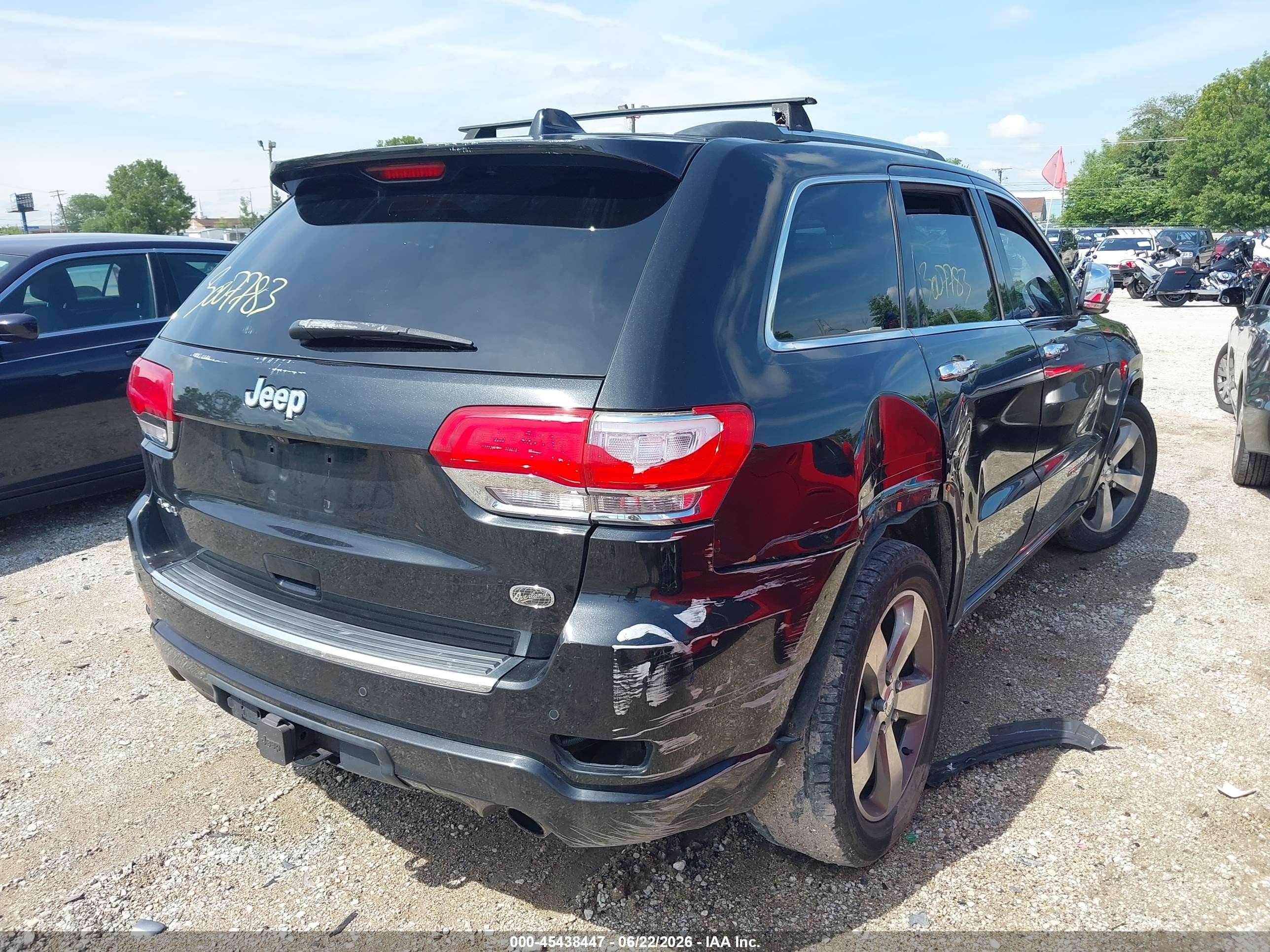 2015 Jeep Grand Cherokee Overland Black vin: 1C4RJFCT6FC632909