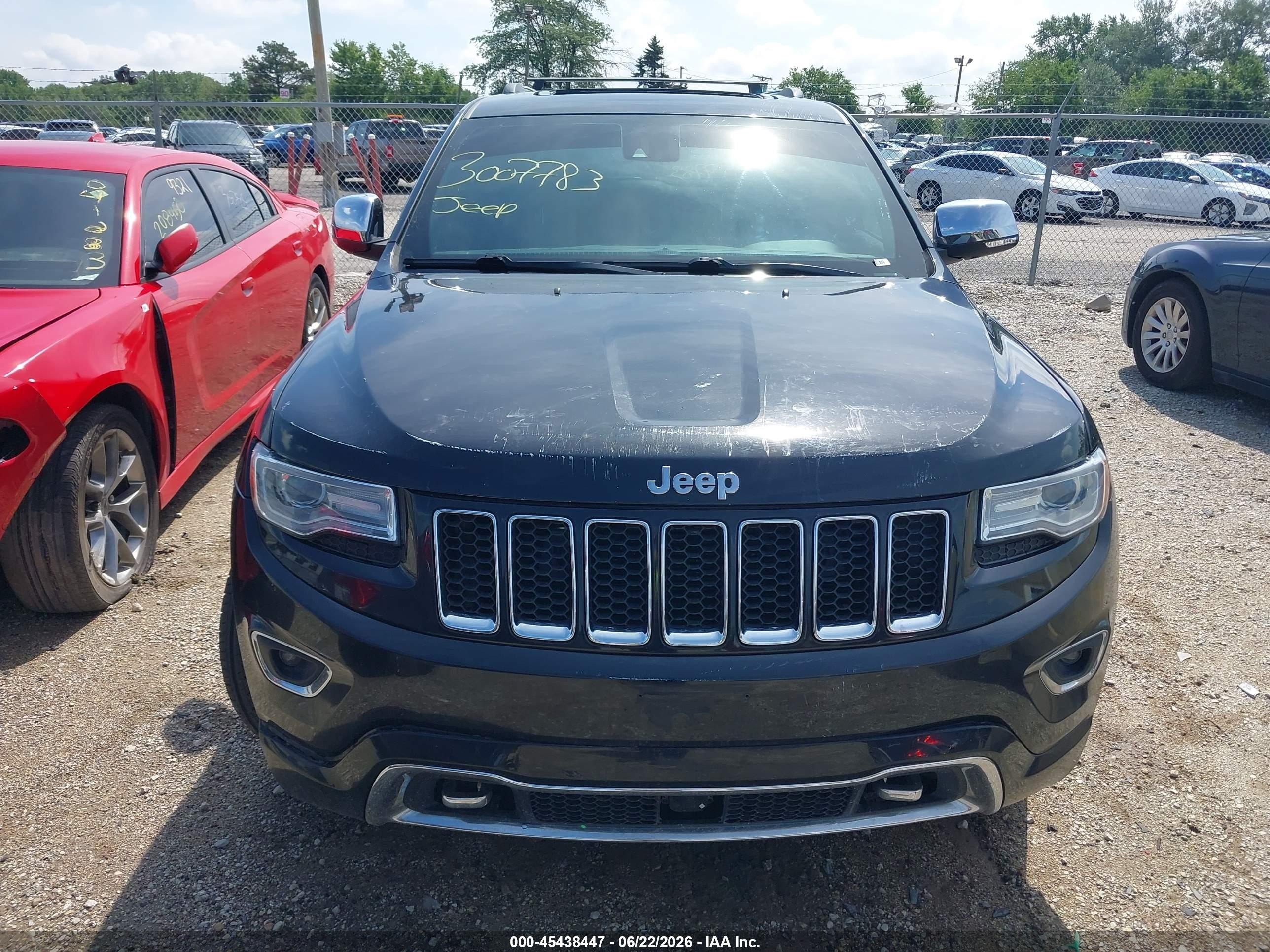 2015 Jeep Grand Cherokee Overland Black vin: 1C4RJFCT6FC632909