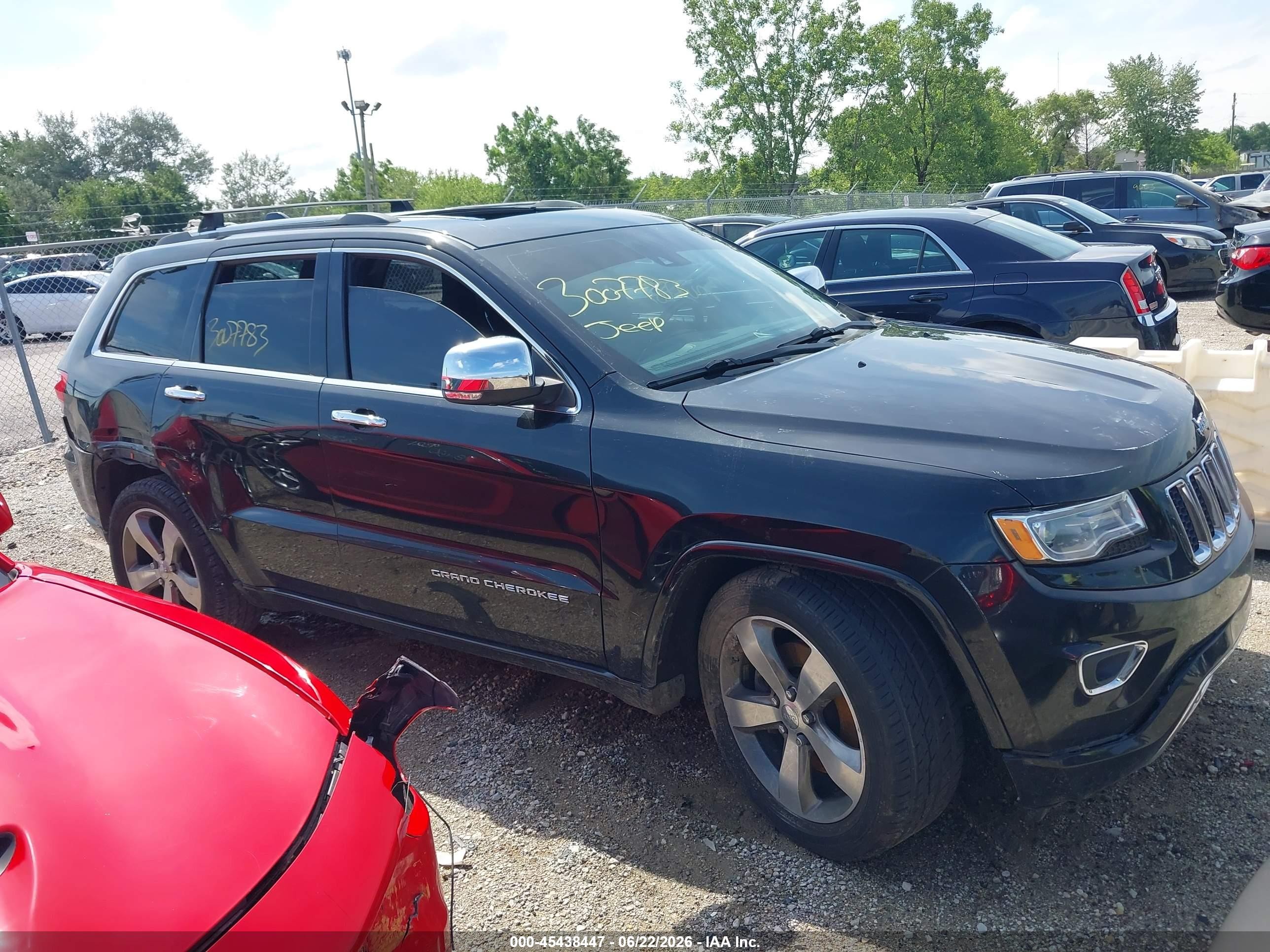 2015 Jeep Grand Cherokee Overland Black vin: 1C4RJFCT6FC632909