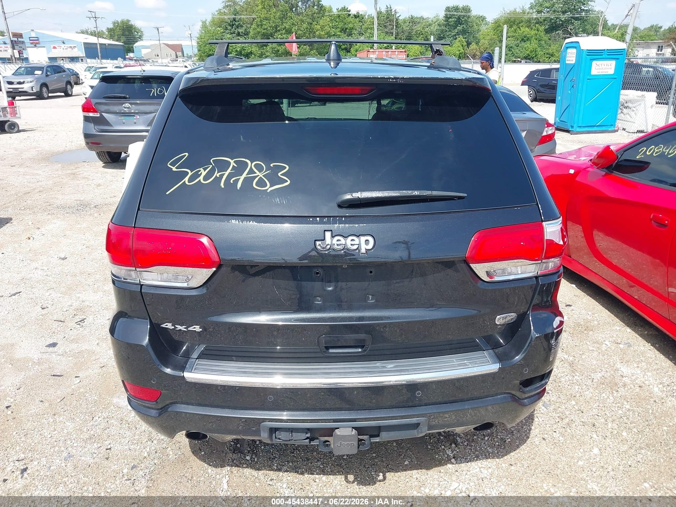 2015 Jeep Grand Cherokee Overland Black vin: 1C4RJFCT6FC632909