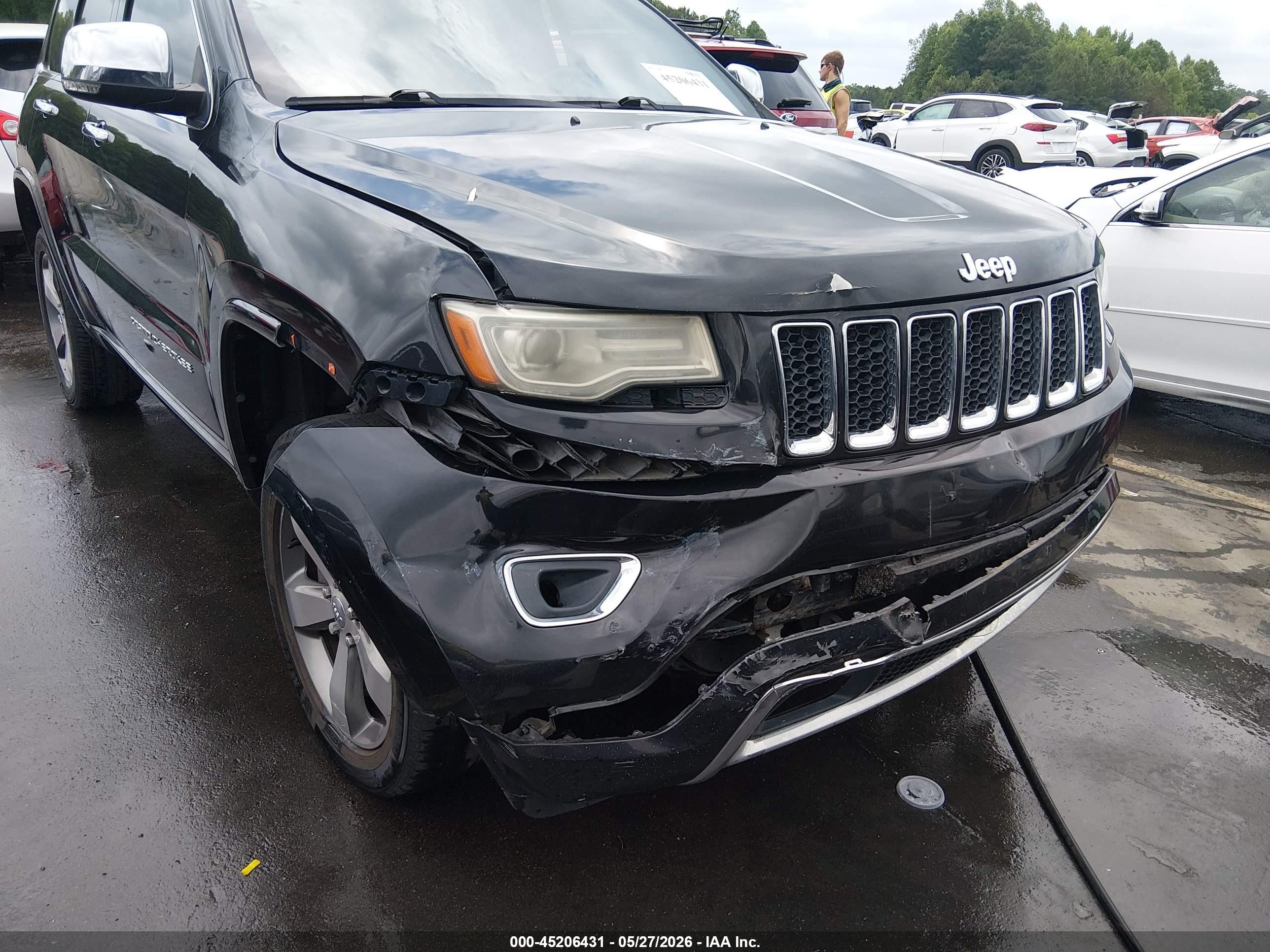 2015 Jeep Grand Cherokee Overland Black vin: 1C4RJFCT6FC943935