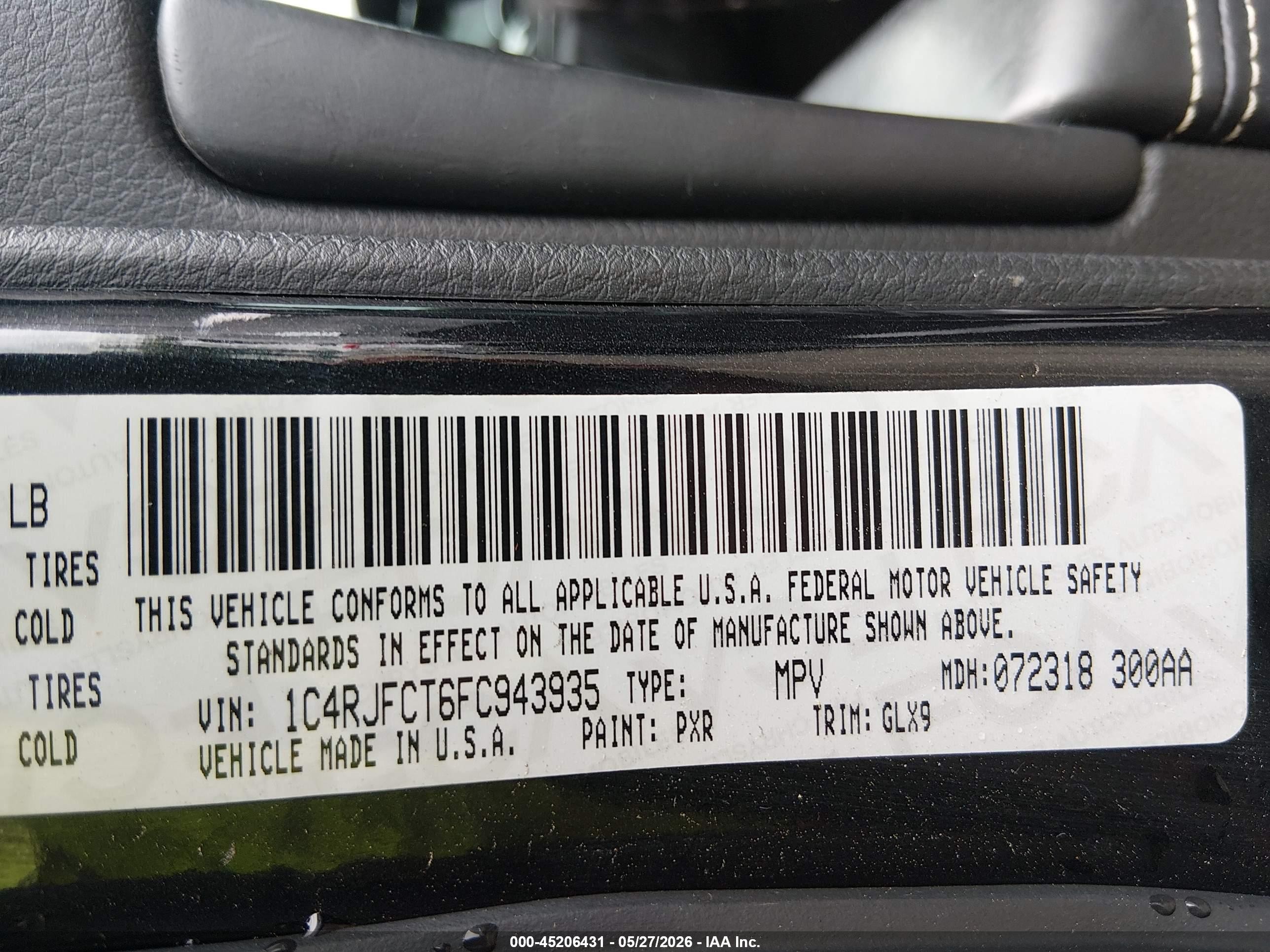 2015 Jeep Grand Cherokee Overland Black vin: 1C4RJFCT6FC943935