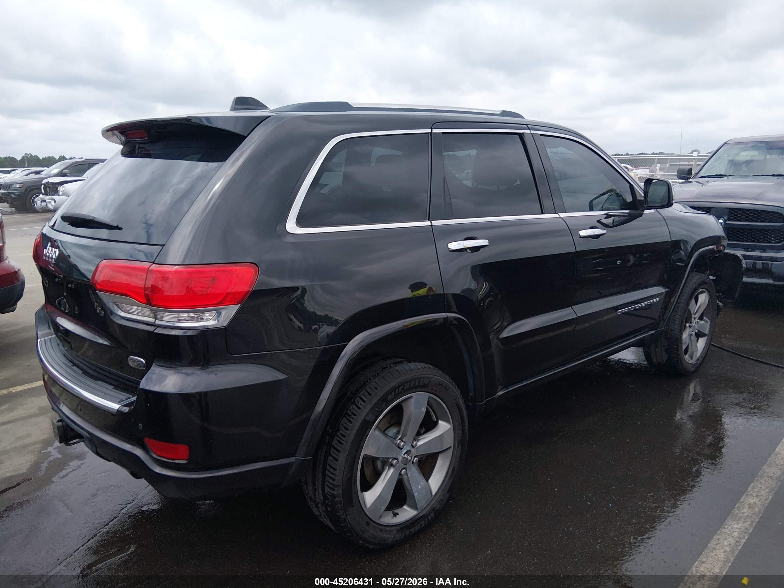 2015 Jeep Grand Cherokee Overland Black vin: 1C4RJFCT6FC943935