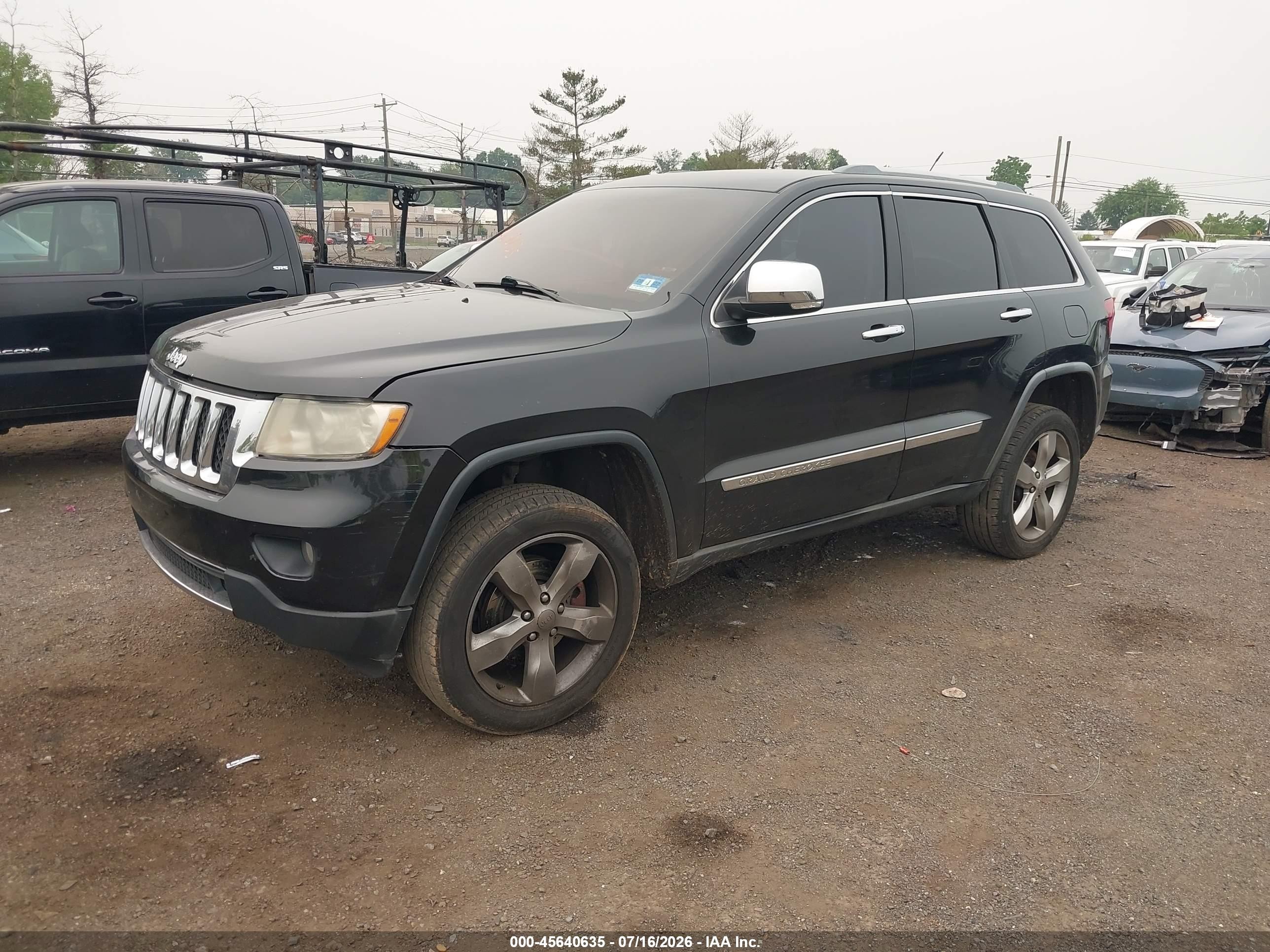 2012 Jeep Grand Cherokee Overland Черный vin: 1C4RJFCT7CC124203