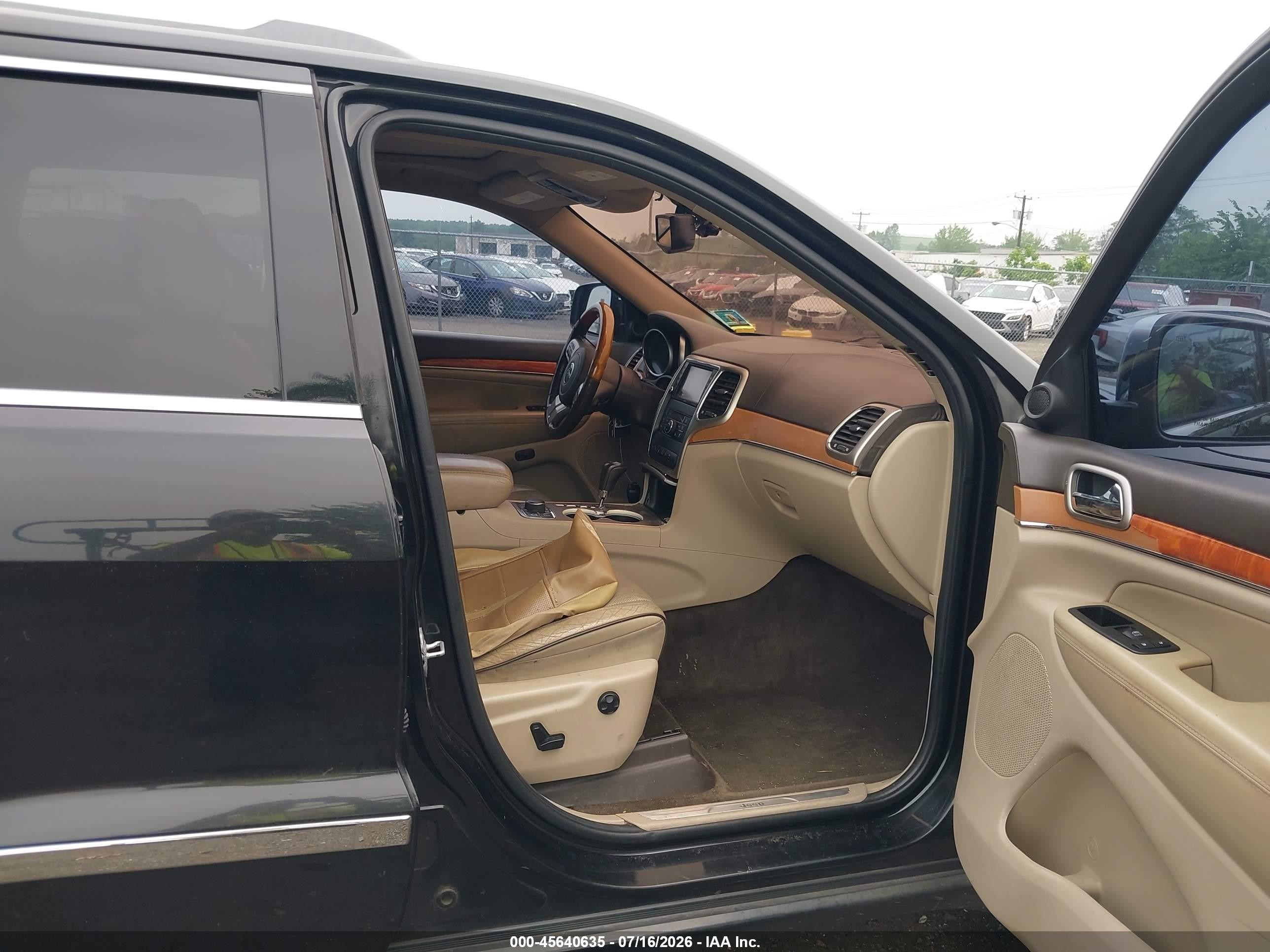 2012 Jeep Grand Cherokee Overland Черный vin: 1C4RJFCT7CC124203
