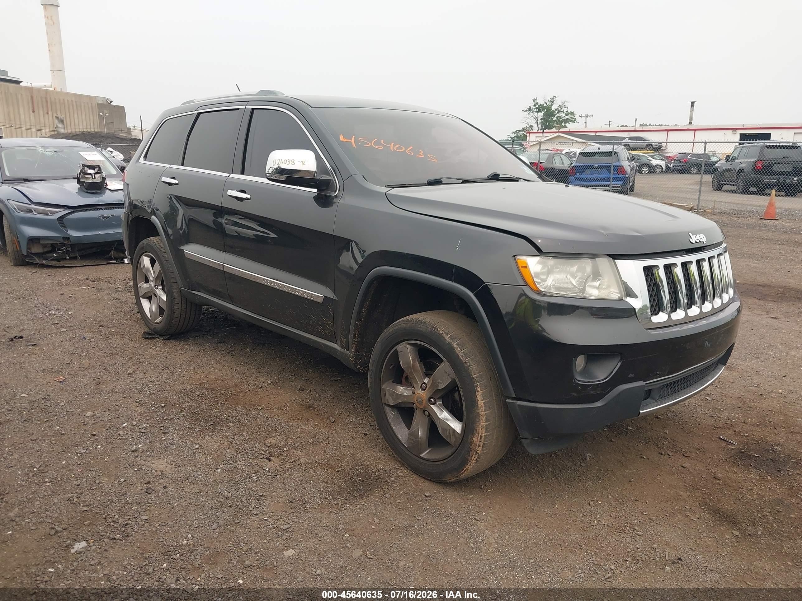 2012 Jeep Grand Cherokee Overland Черный vin: 1C4RJFCT7CC124203