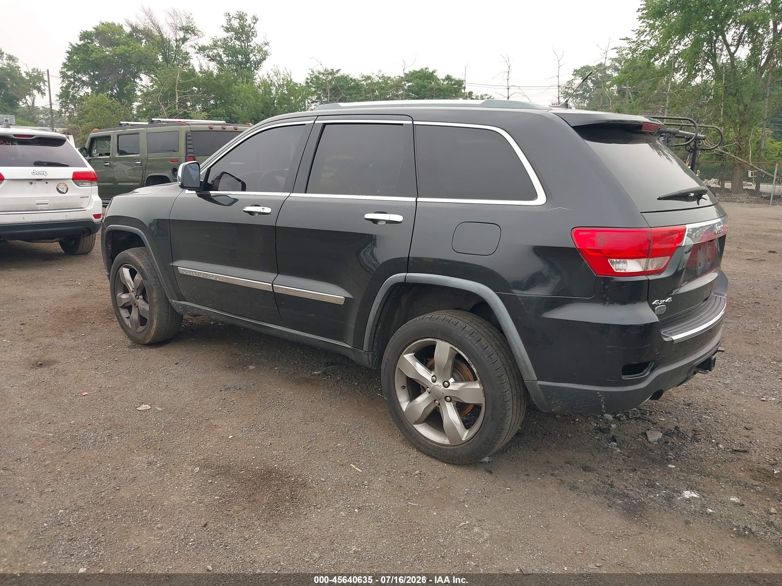 2012 Jeep Grand Cherokee Overland Черный vin: 1C4RJFCT7CC124203