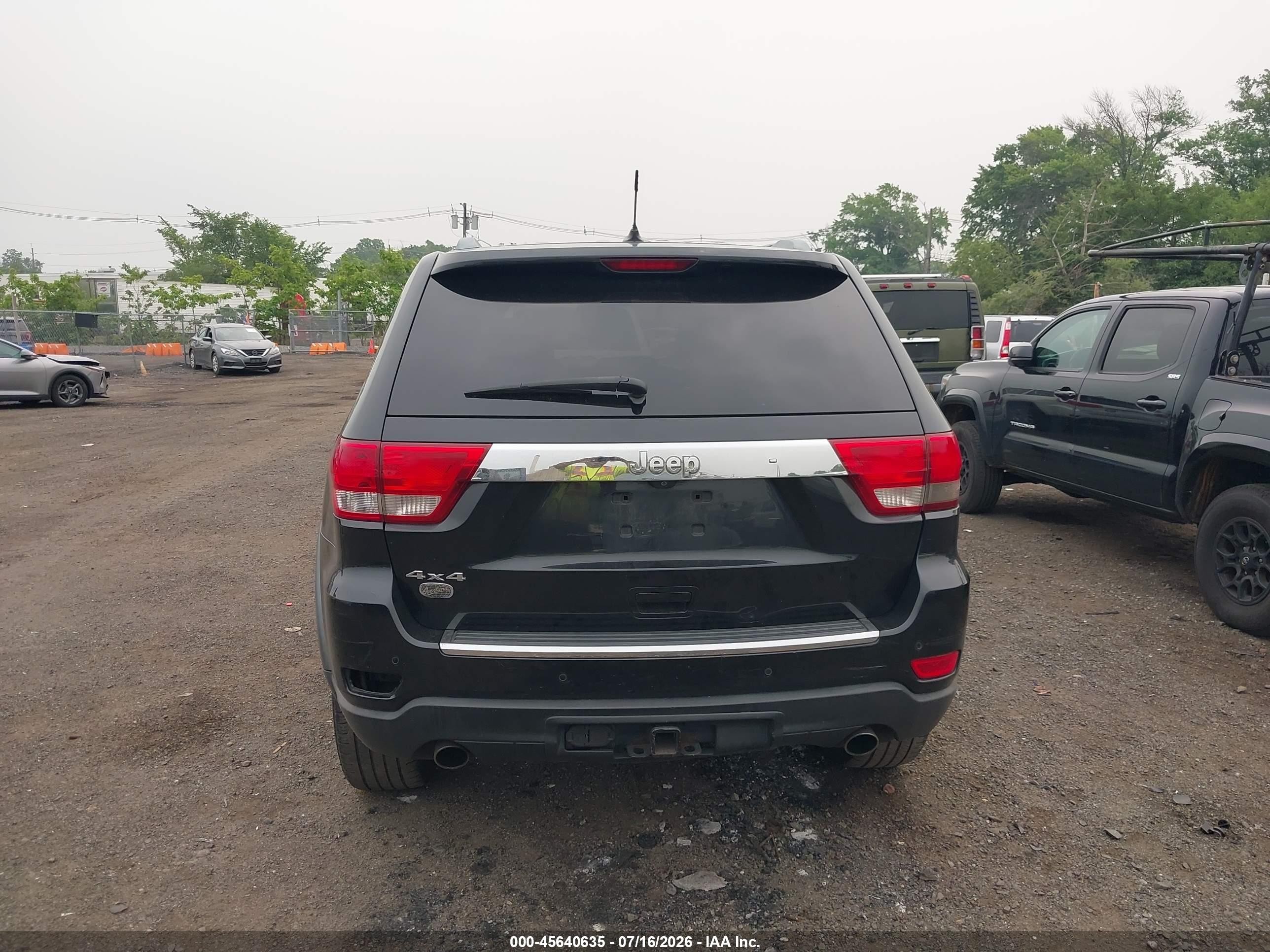 2012 Jeep Grand Cherokee Overland Черный vin: 1C4RJFCT7CC124203