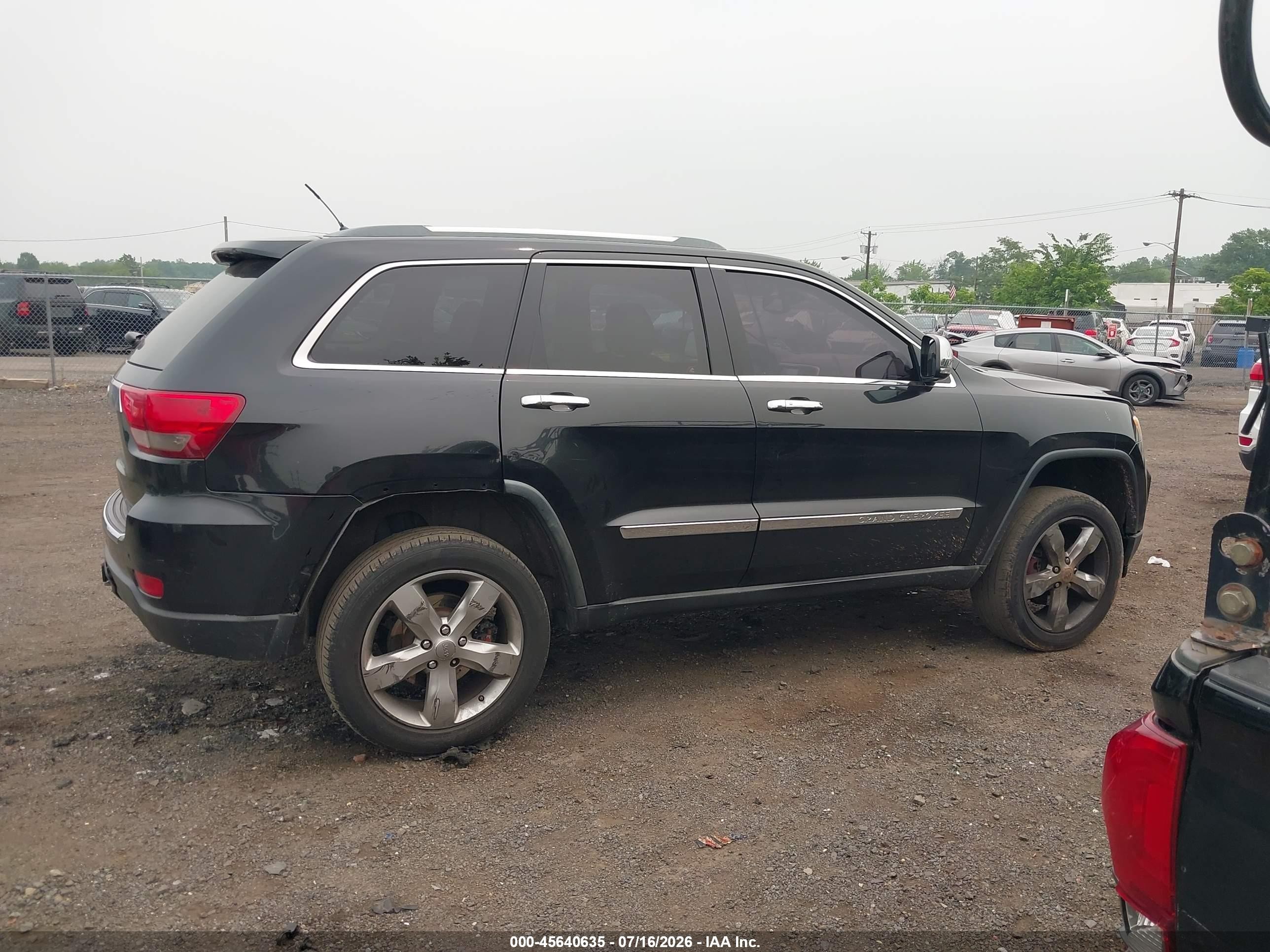 2012 Jeep Grand Cherokee Overland Черный vin: 1C4RJFCT7CC124203