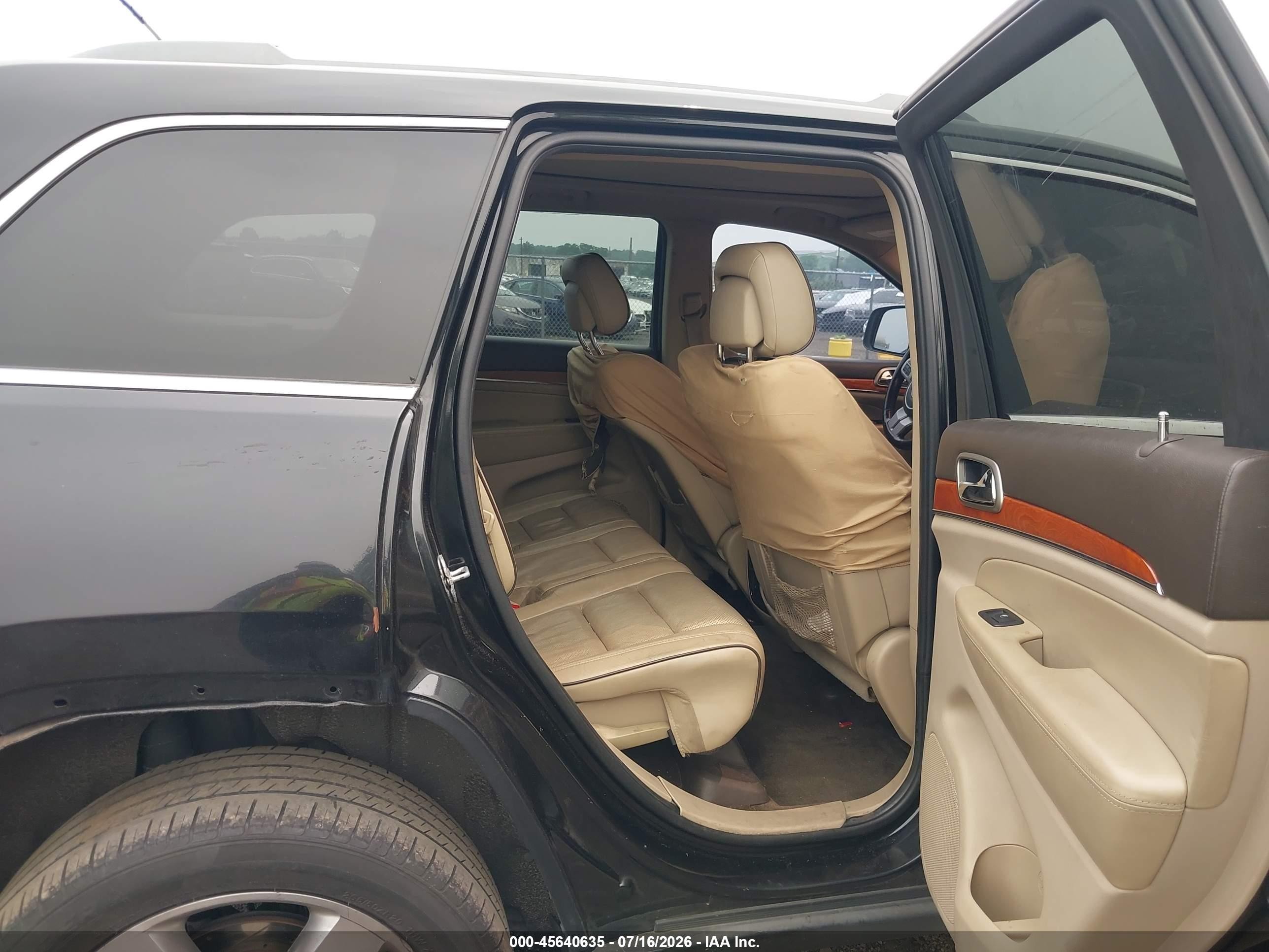 2012 Jeep Grand Cherokee Overland Черный vin: 1C4RJFCT7CC124203