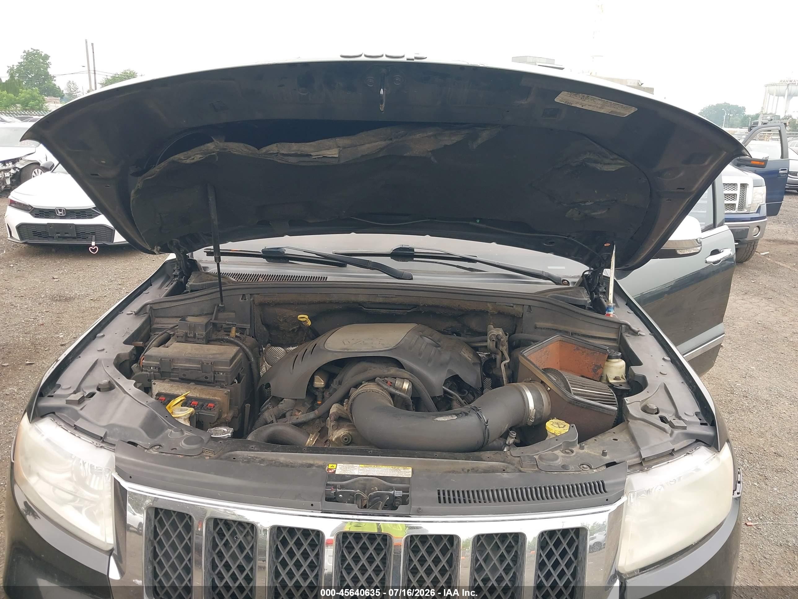 2012 Jeep Grand Cherokee Overland Черный vin: 1C4RJFCT7CC124203
