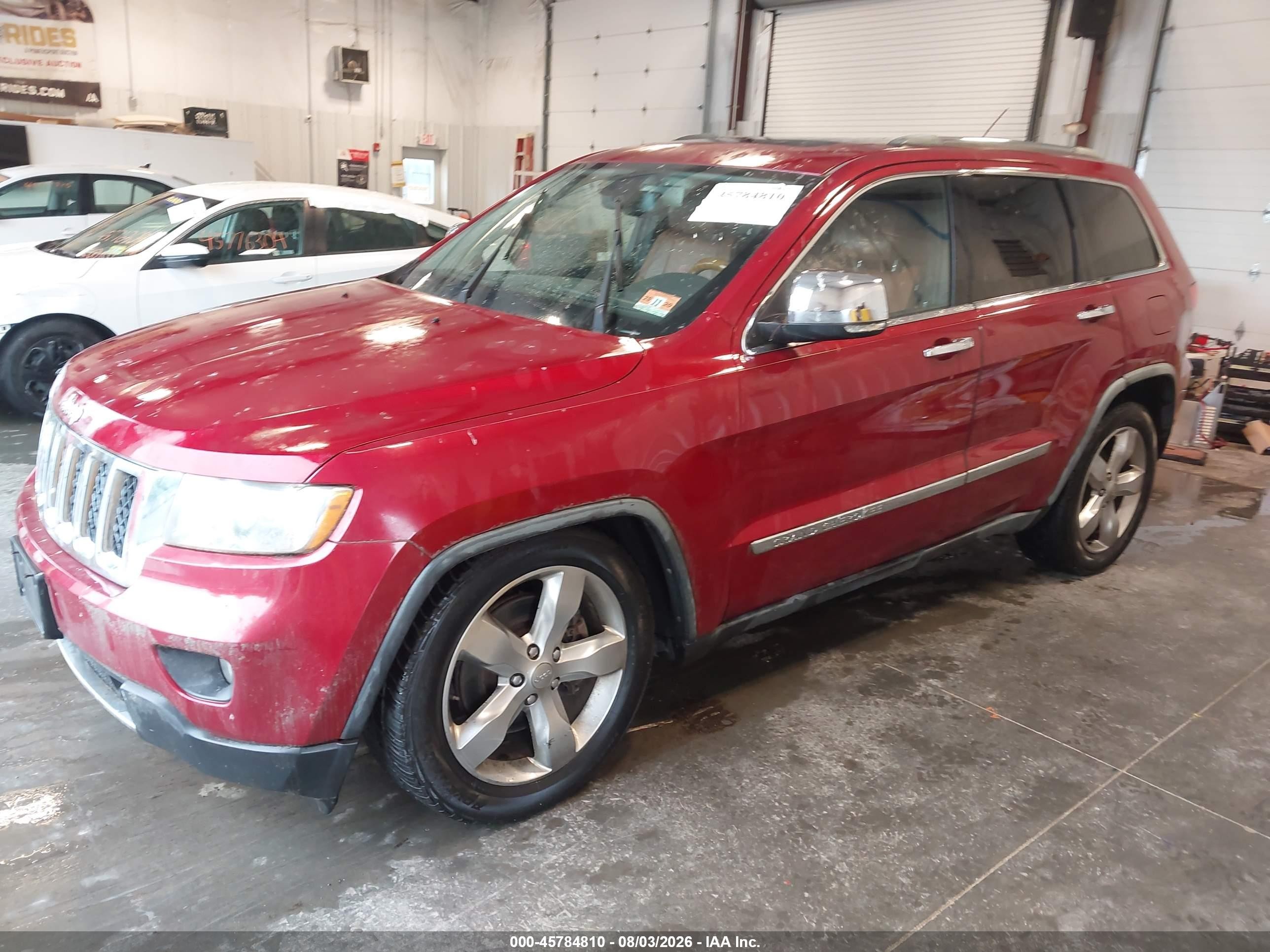 2012 Jeep Grand Cherokee Overland Red vin: 1C4RJFCT7CC133578