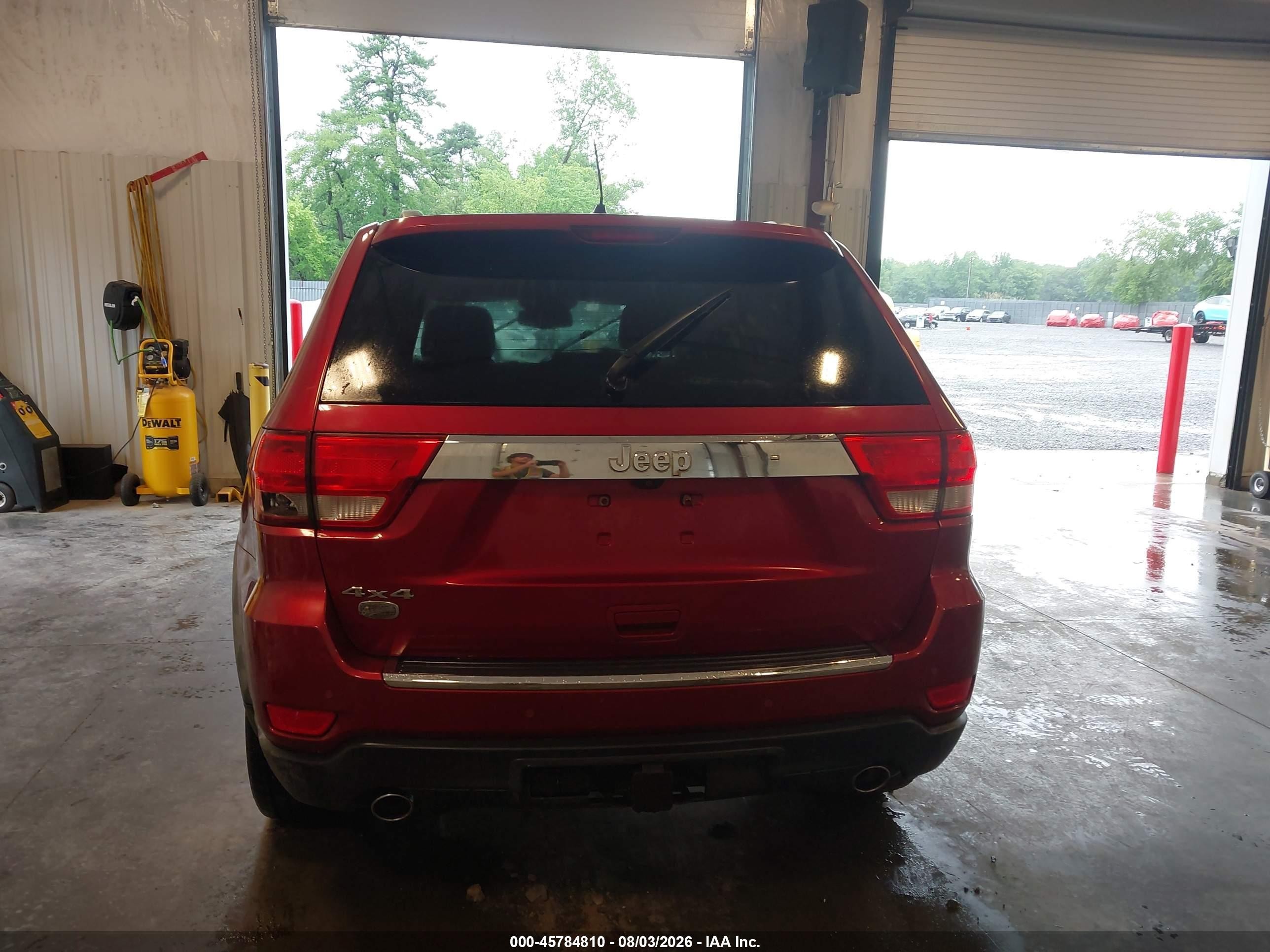 2012 Jeep Grand Cherokee Overland Red vin: 1C4RJFCT7CC133578