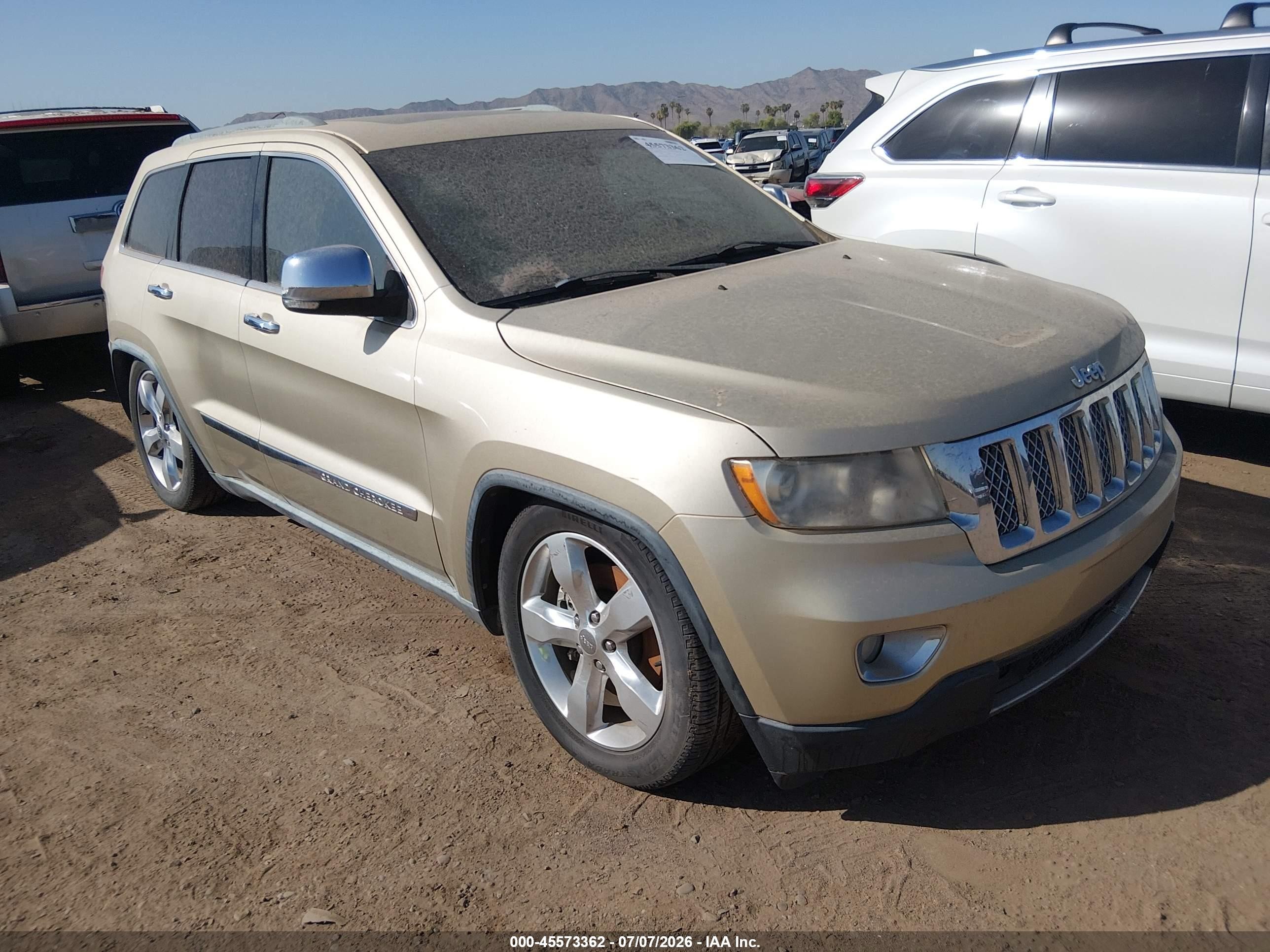2012 Jeep Grand Cherokee Overland Silver vin: 1C4RJFCT7CC175278