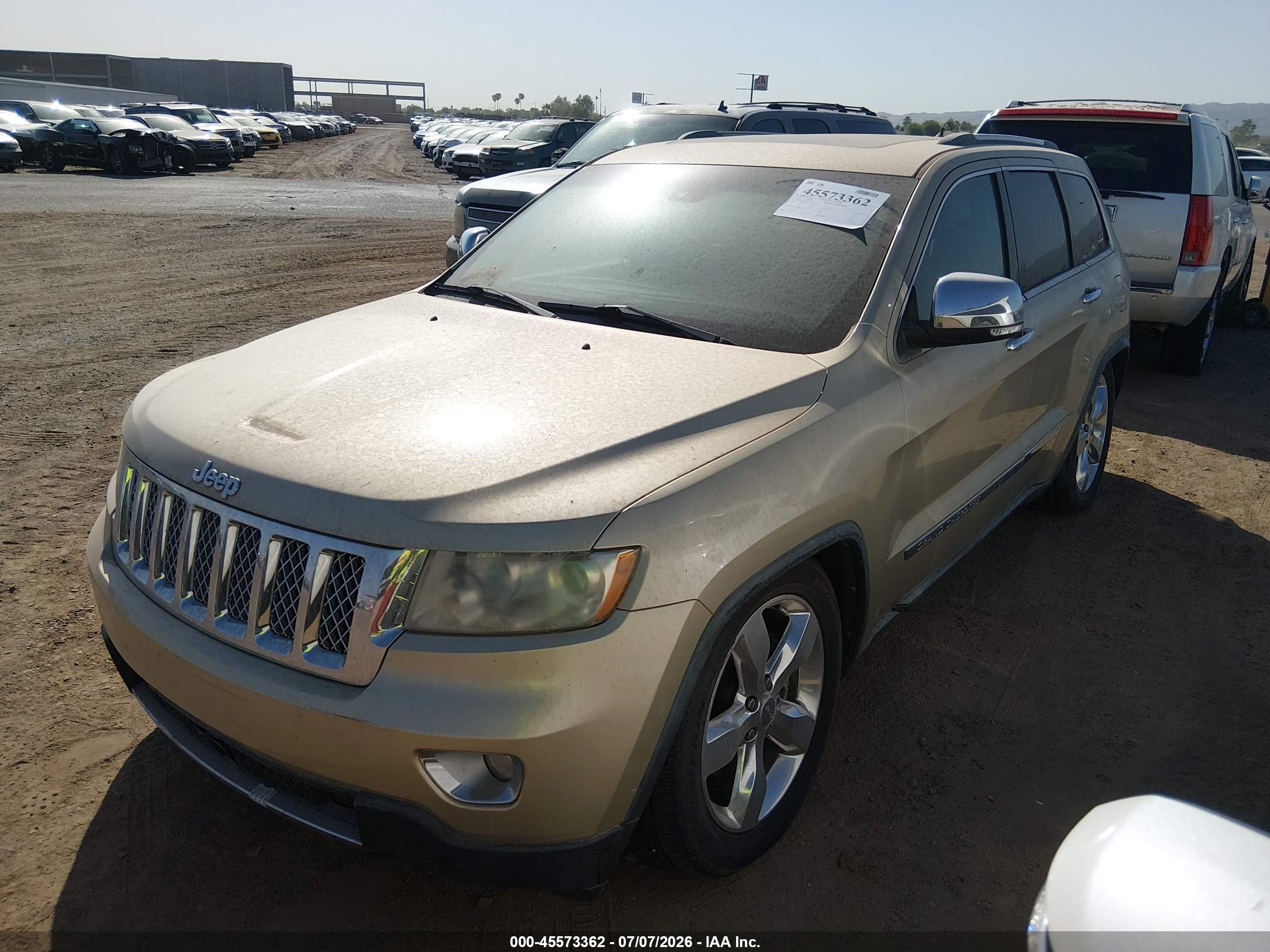2012 Jeep Grand Cherokee Overland Silver vin: 1C4RJFCT7CC175278