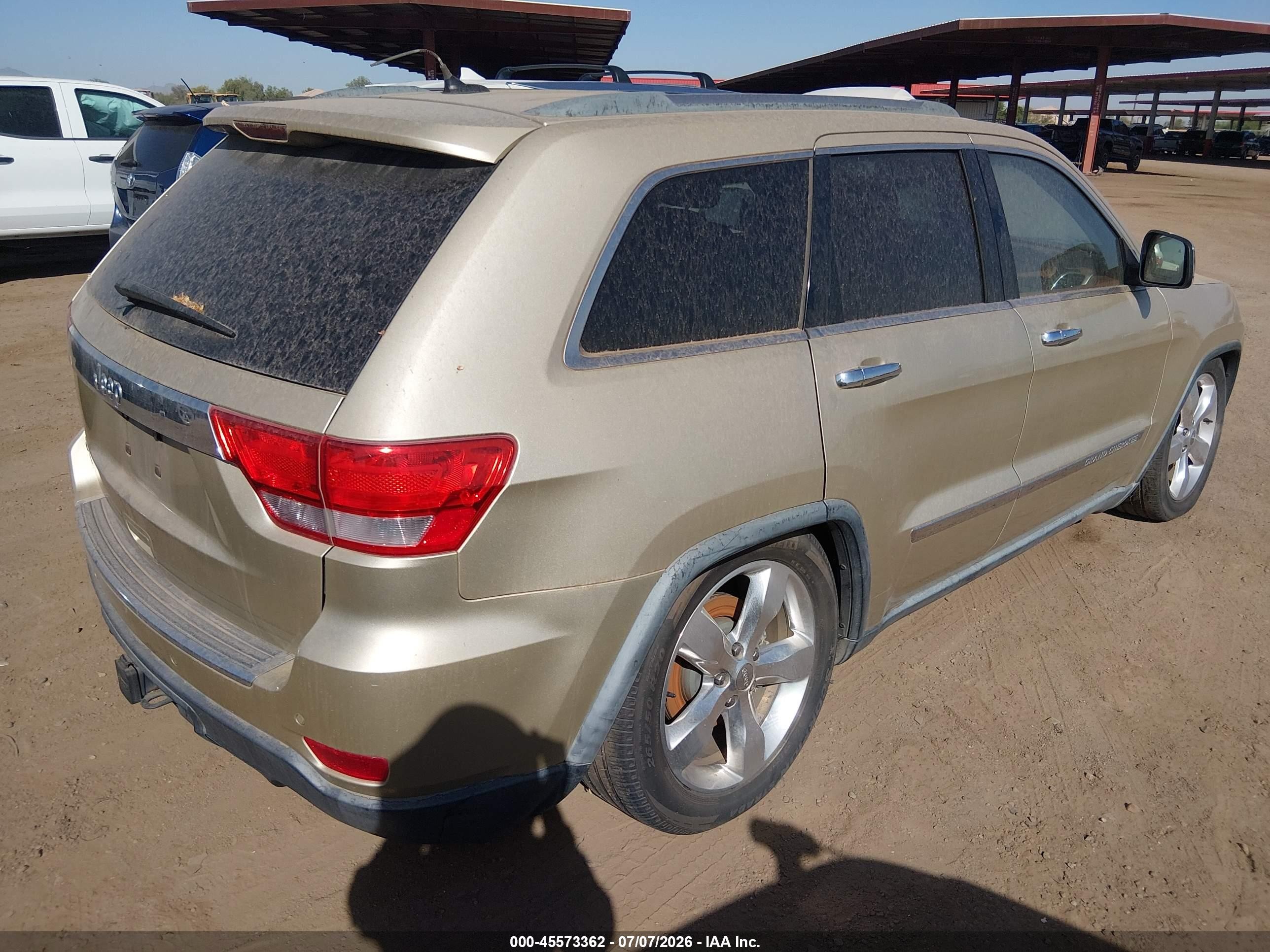 2012 Jeep Grand Cherokee Overland Silver vin: 1C4RJFCT7CC175278