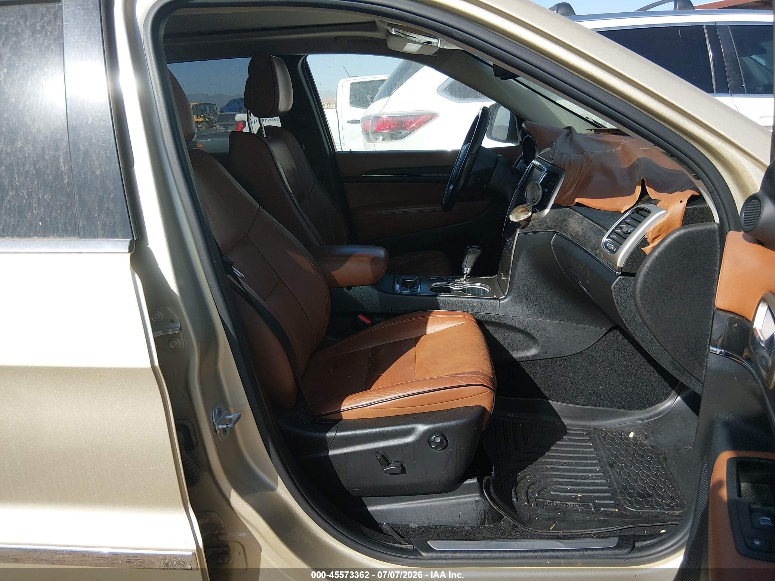 2012 Jeep Grand Cherokee Overland Silver vin: 1C4RJFCT7CC175278
