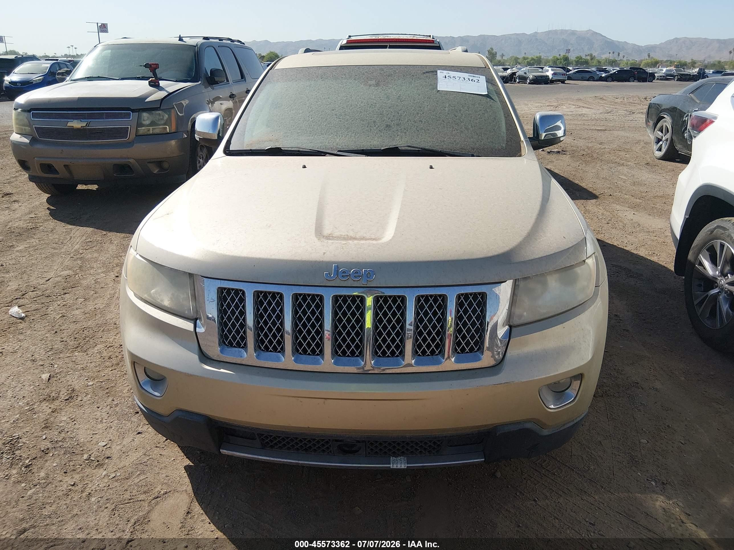 2012 Jeep Grand Cherokee Overland Silver vin: 1C4RJFCT7CC175278